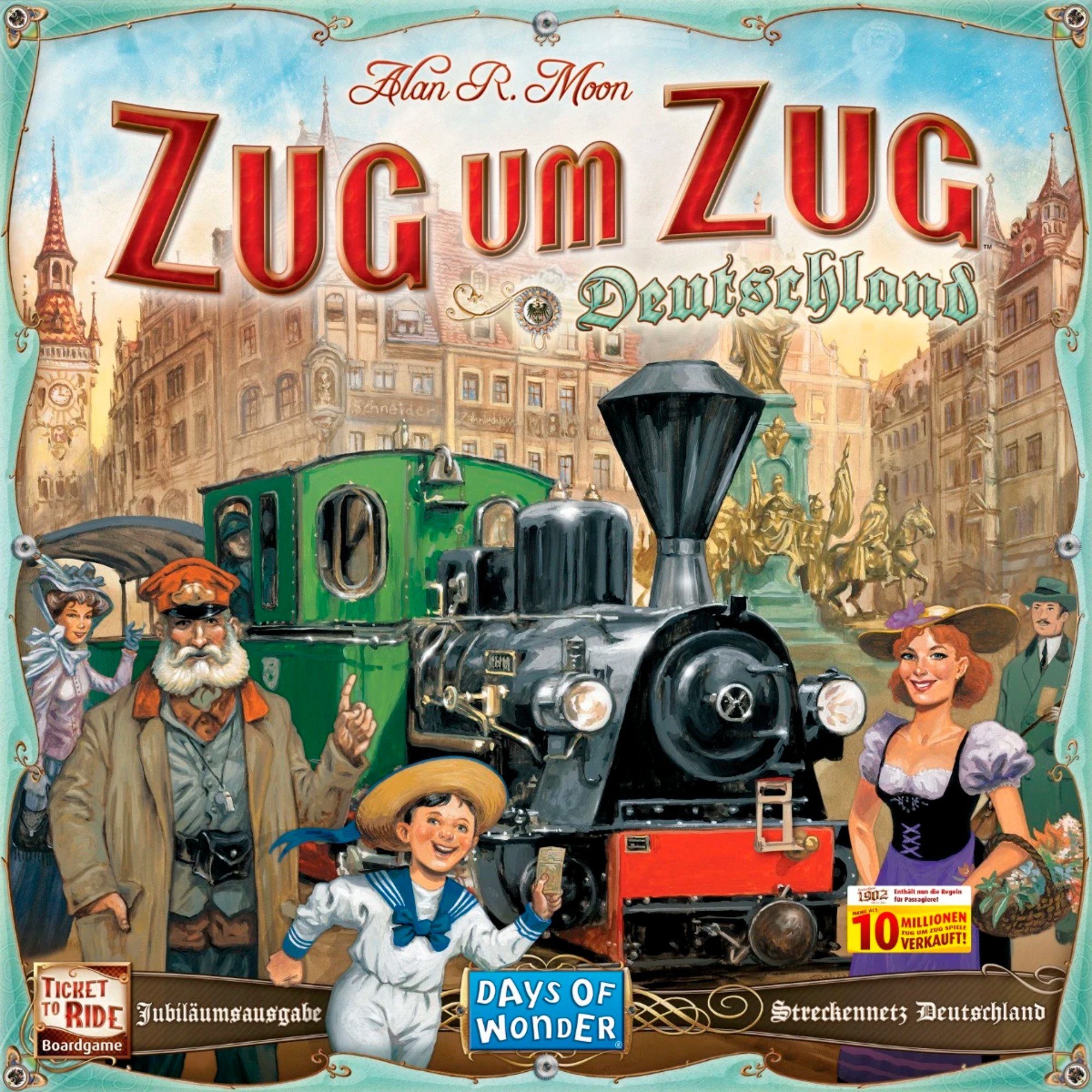 Asmodee Spiel Asmodee Zug um Zug: Deutschland, Brettspiel