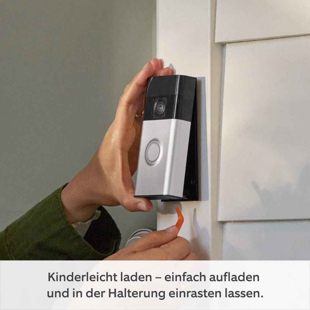 Ring Smart Home Türklingel Sicherheitskamera (Neueste Generation) Battery Video Doorbell (Außenbereich, Innenbereich, WLAN, Selbstinstallation in 5 Minuten, Privatsphäre-Einstellungen)