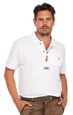 OS-Trachten T-Shirt Poloshirt MONHEIM weiss