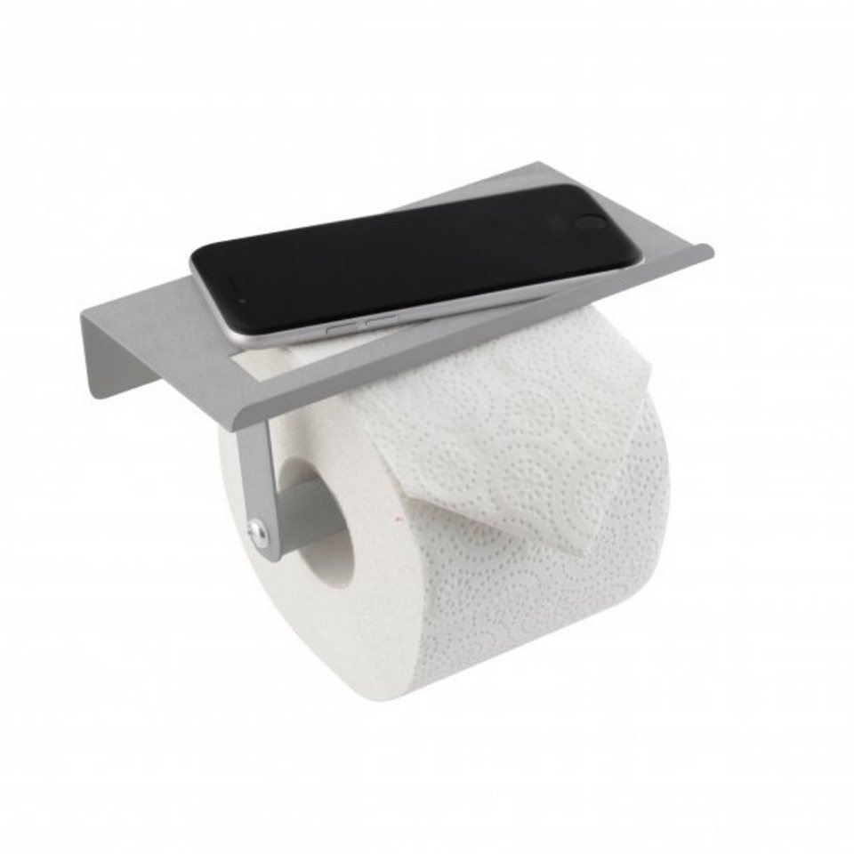 axentia Toilettenpapierhalter WC-Rollenhalter mit Ablagefläche 129622 (1-St)