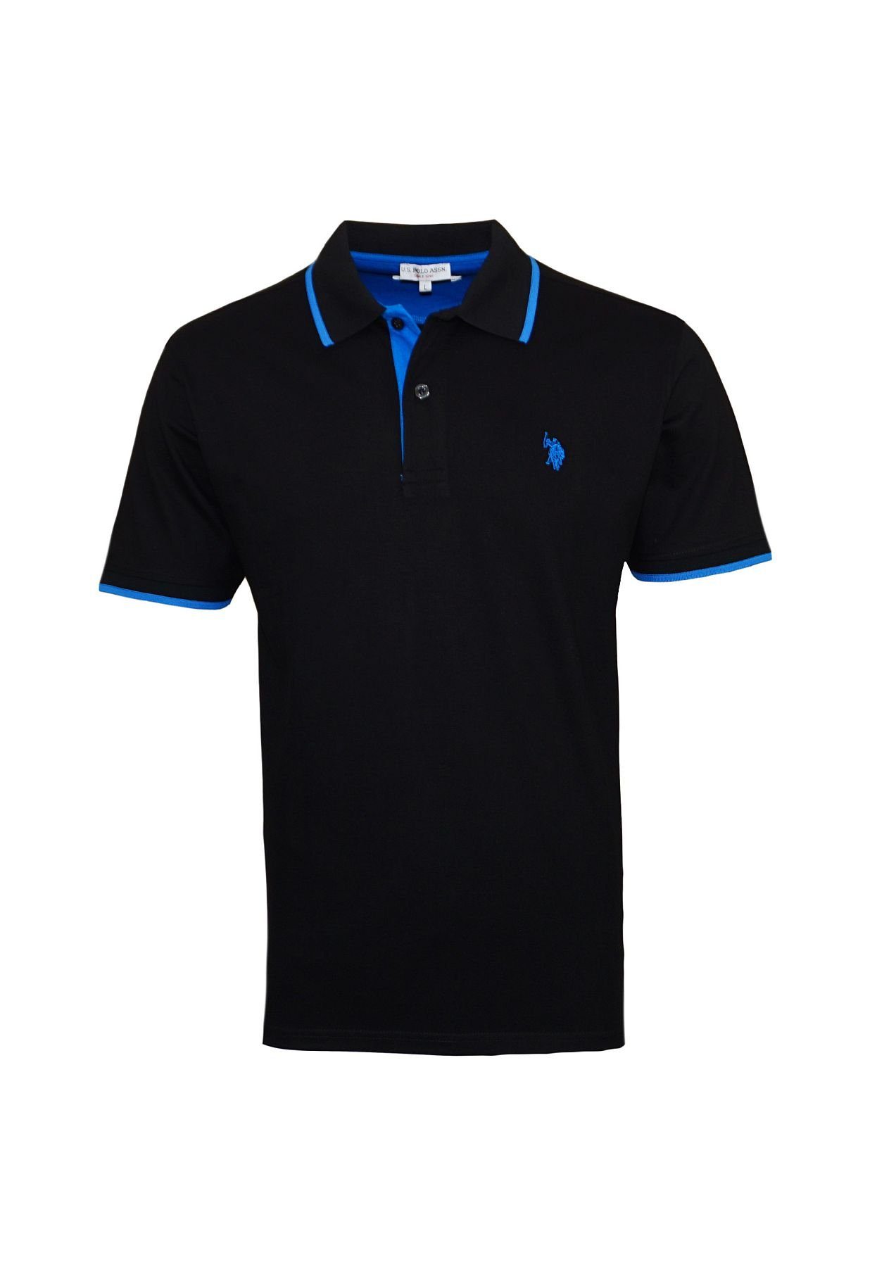 Poloshirt (1-tlg) Polo Shirt New Fashion Poloshirt Assn schwarz U.S. Polohemd