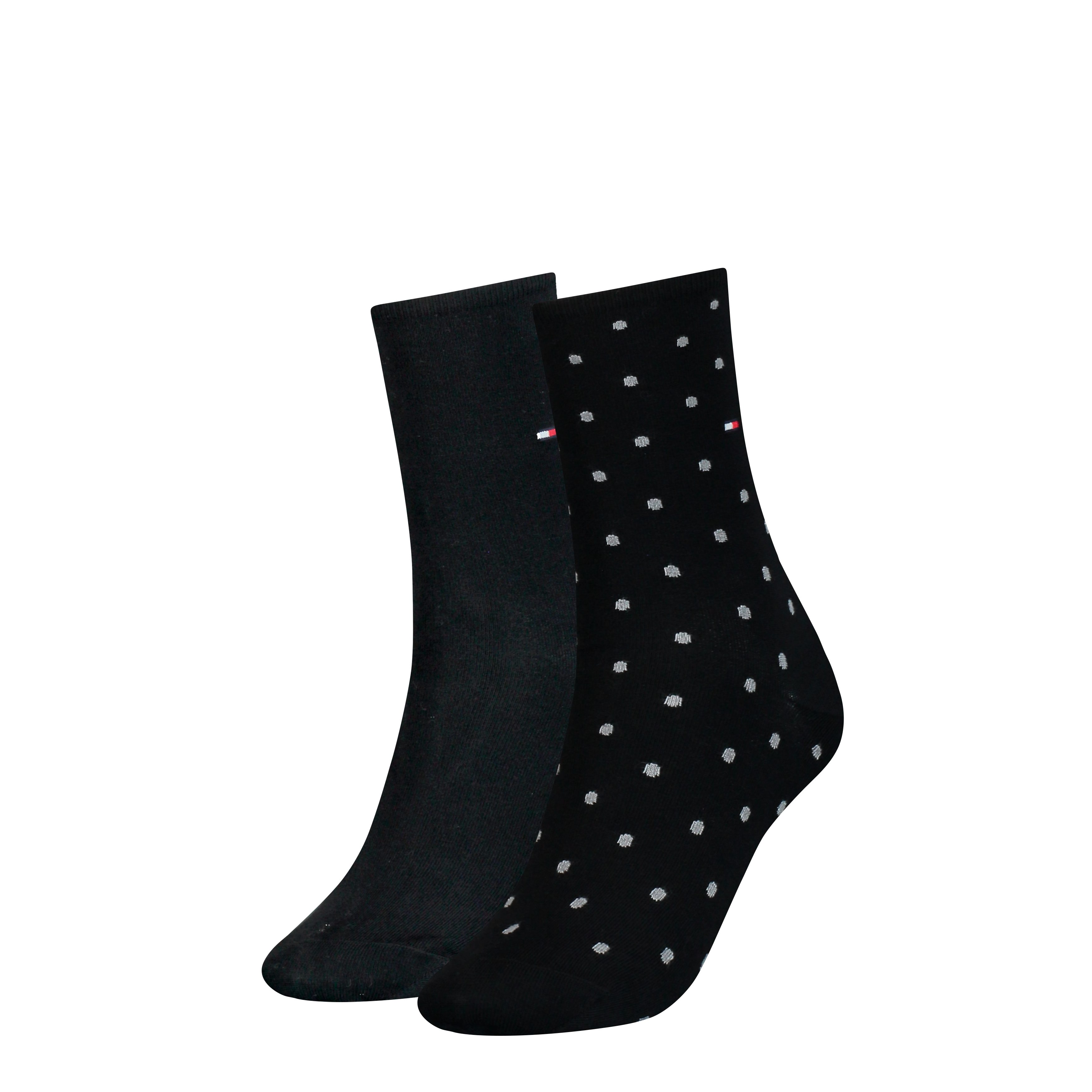 Tommy Hilfiger Socken TH WOMEN SOCK DOT 2P (2-Paar, 2 Paar) mit feinem Ripp günstig online kaufen