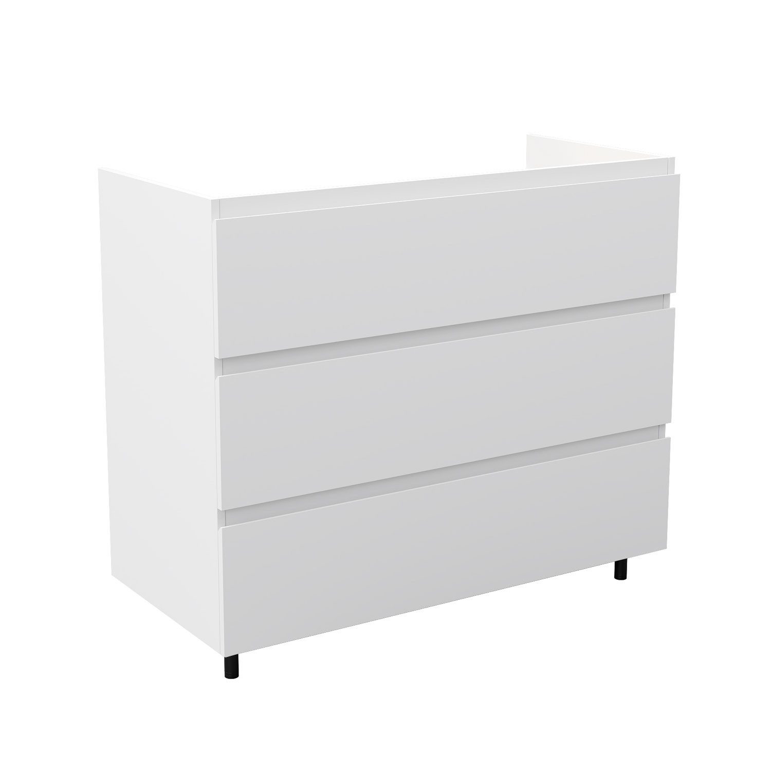 duschspa Waschtisch Hängeschrank mit drei Schubladen Unterschrank Badschrank, mit Schrankfüße, 80 / 100cm breit