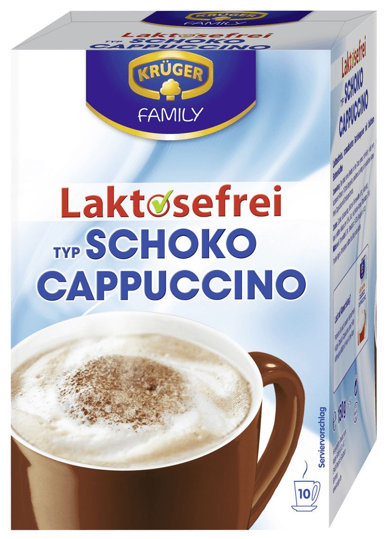 Krüger Kaffee, KRÜGER Cappuccino Schoko enthält Koffein Laktosefrei 10x15 g