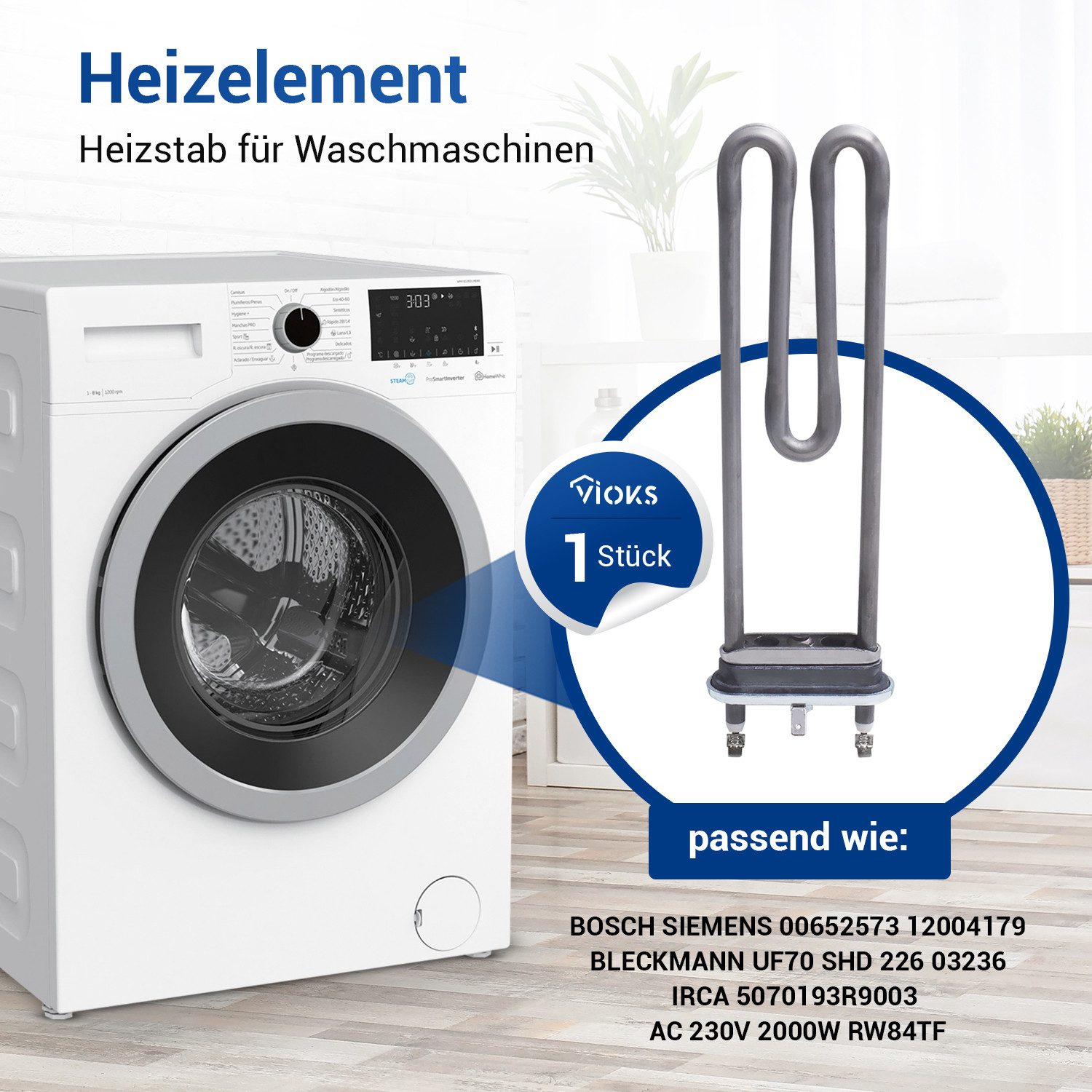 VIOKS Heizstab Heizelement Ersatz für BOSCH günstig online kaufen