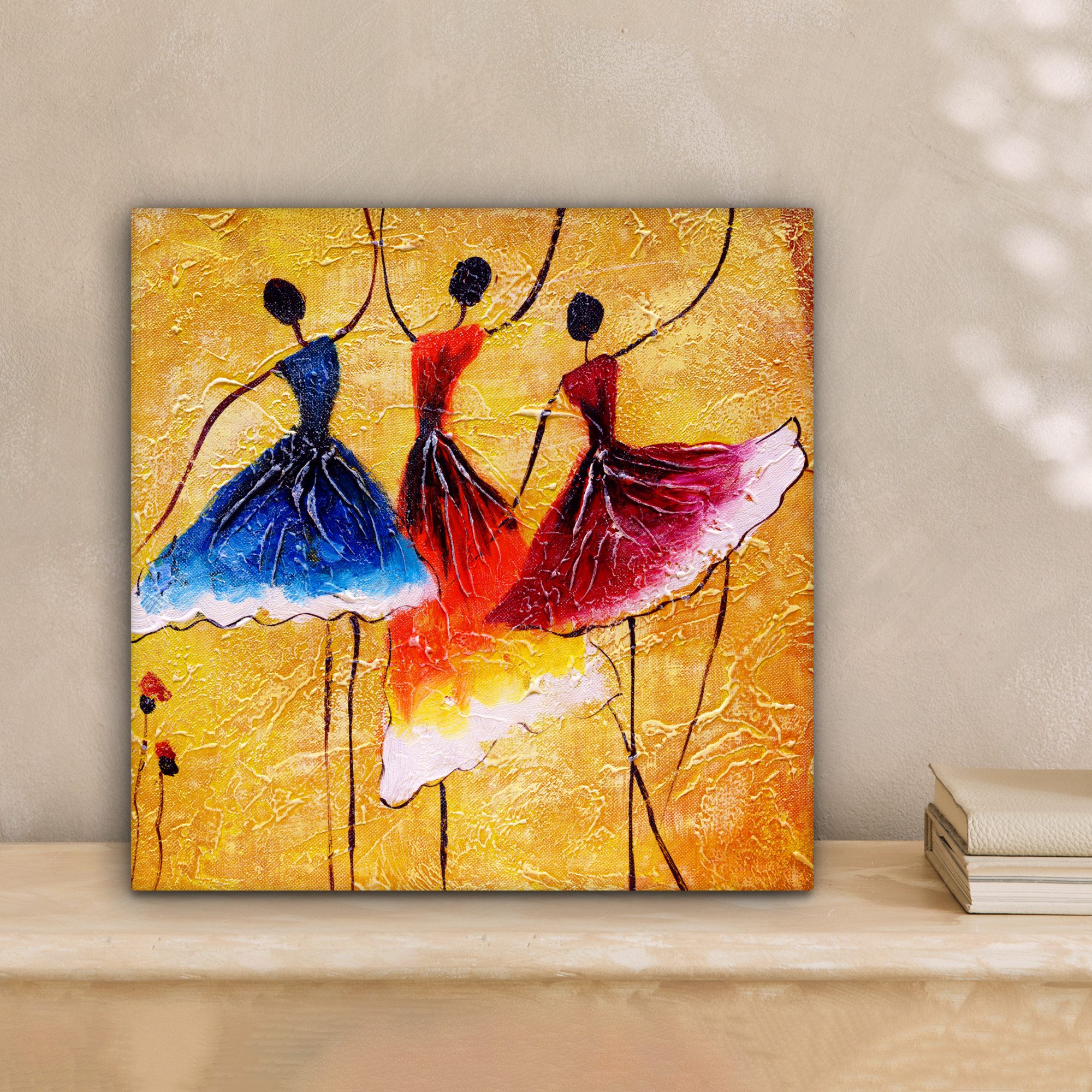 OneMillionCanvasses® Leinwandbild Kunstdrucke - Frauen - Kleid - Öl, Fotodr günstig online kaufen