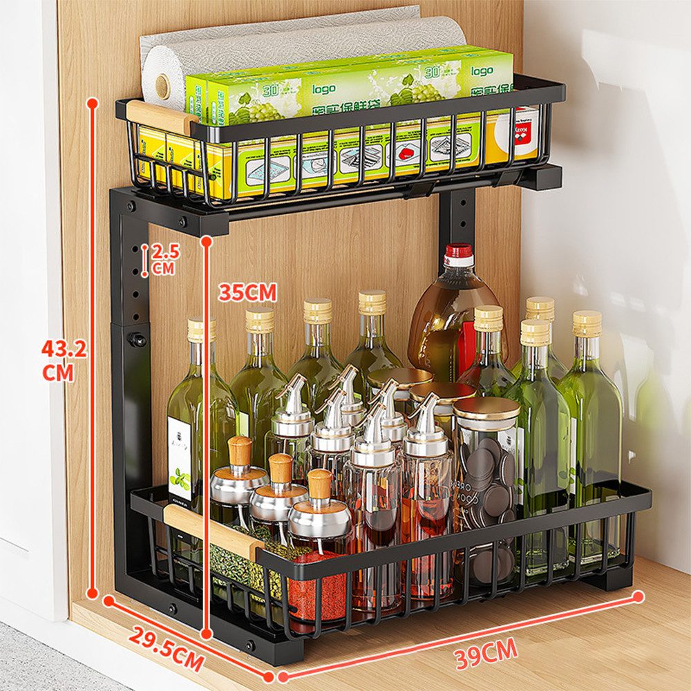 NUODWELL Küchenregal Küchen Schrank Organizer 2 Etagen, Unter Waschbecken R günstig online kaufen
