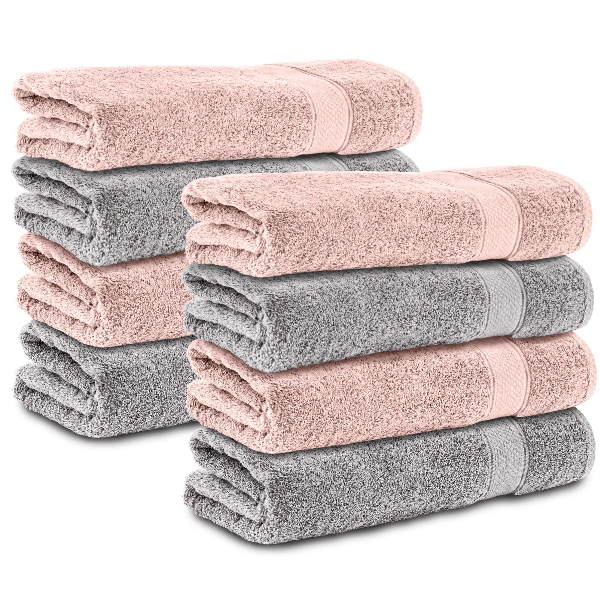 Komfortec Handtuch Set 50x100 cm aus 100 % Baumwolle, Frottee (Packung, 8-St), Handtücher Set, Weich, Towel