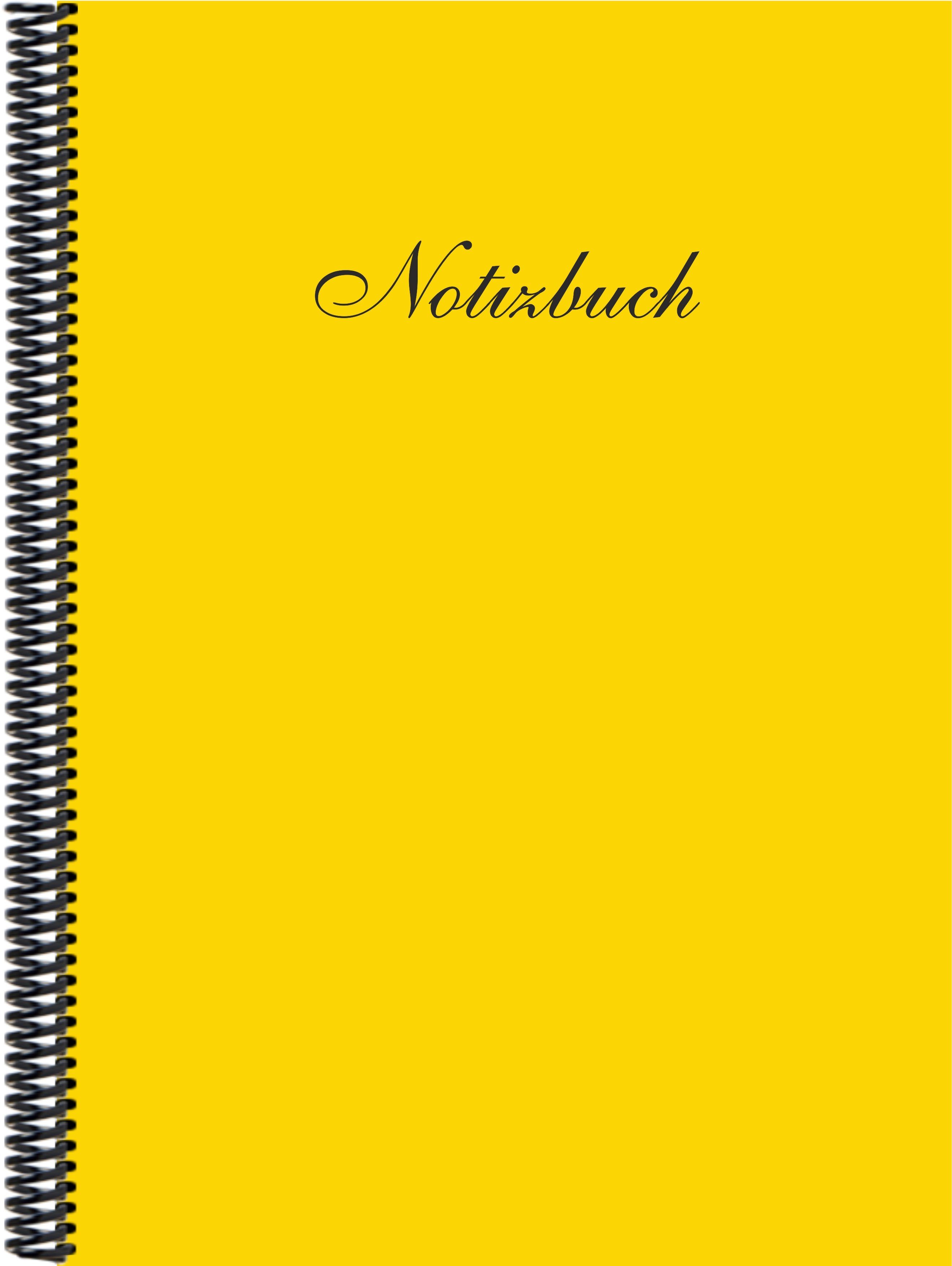E&Z Verlag Gmbh Notizbuch Notizbuch DINA4 liniert, in der Trendfarbe bananengelb
