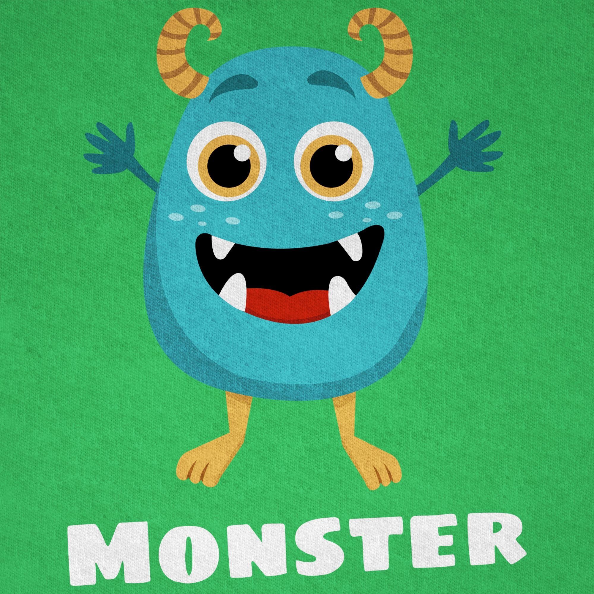 Monster T-Shirt Partner-Look Shirtracer 2 Kind Kind Grün Familie Partner-Look