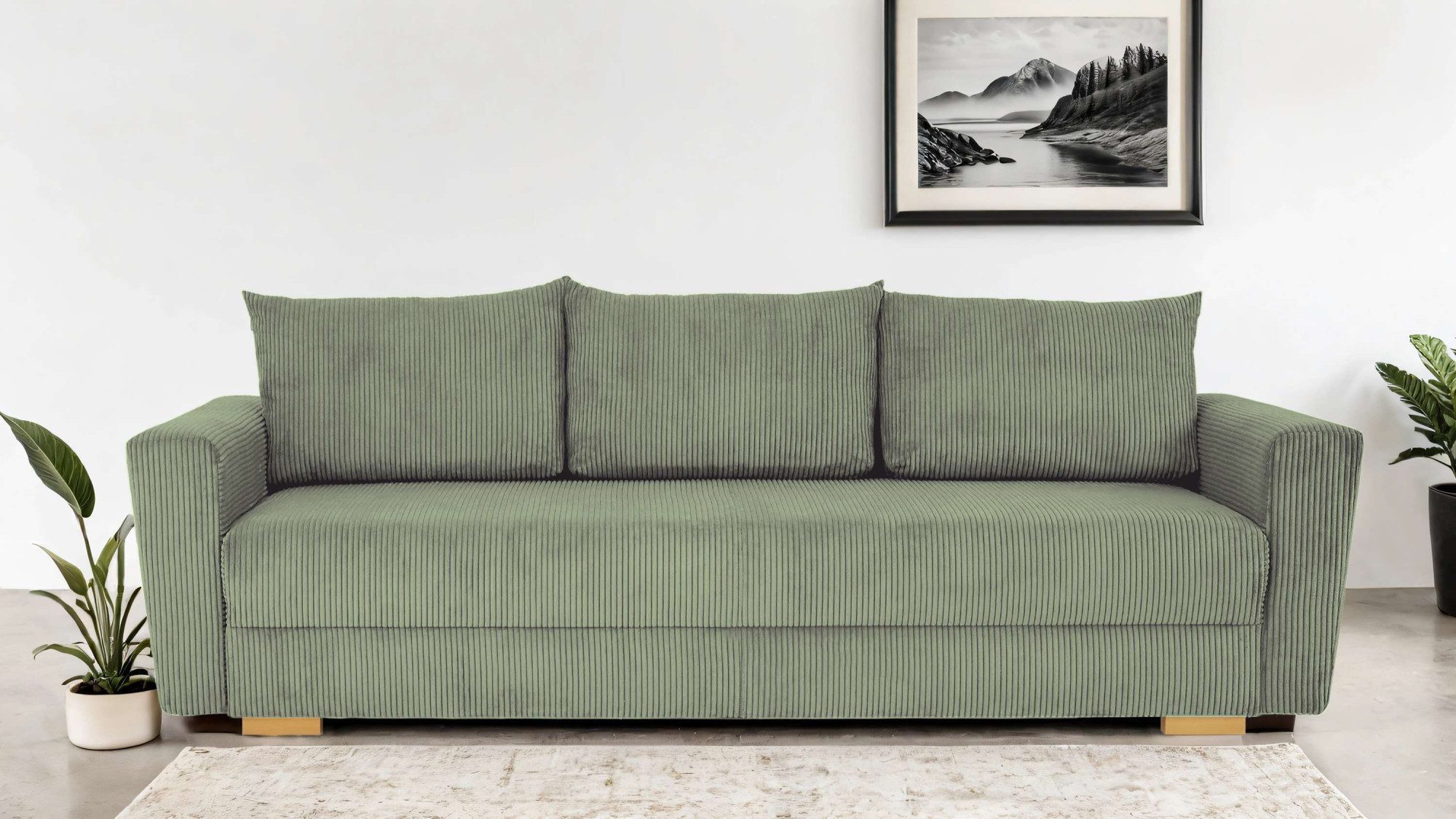 3-Sitzer MAGHERA Schlafsofa mit Bettkasten, in hochwertiger Verarbeitung
