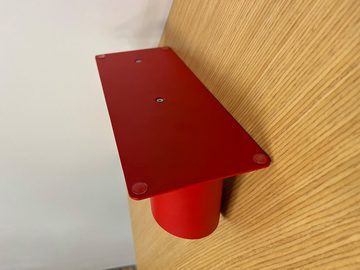 Furni24 Organizer Desk Organizer Stifthalter, Telefonständer (10x10x25 cm, Rot)