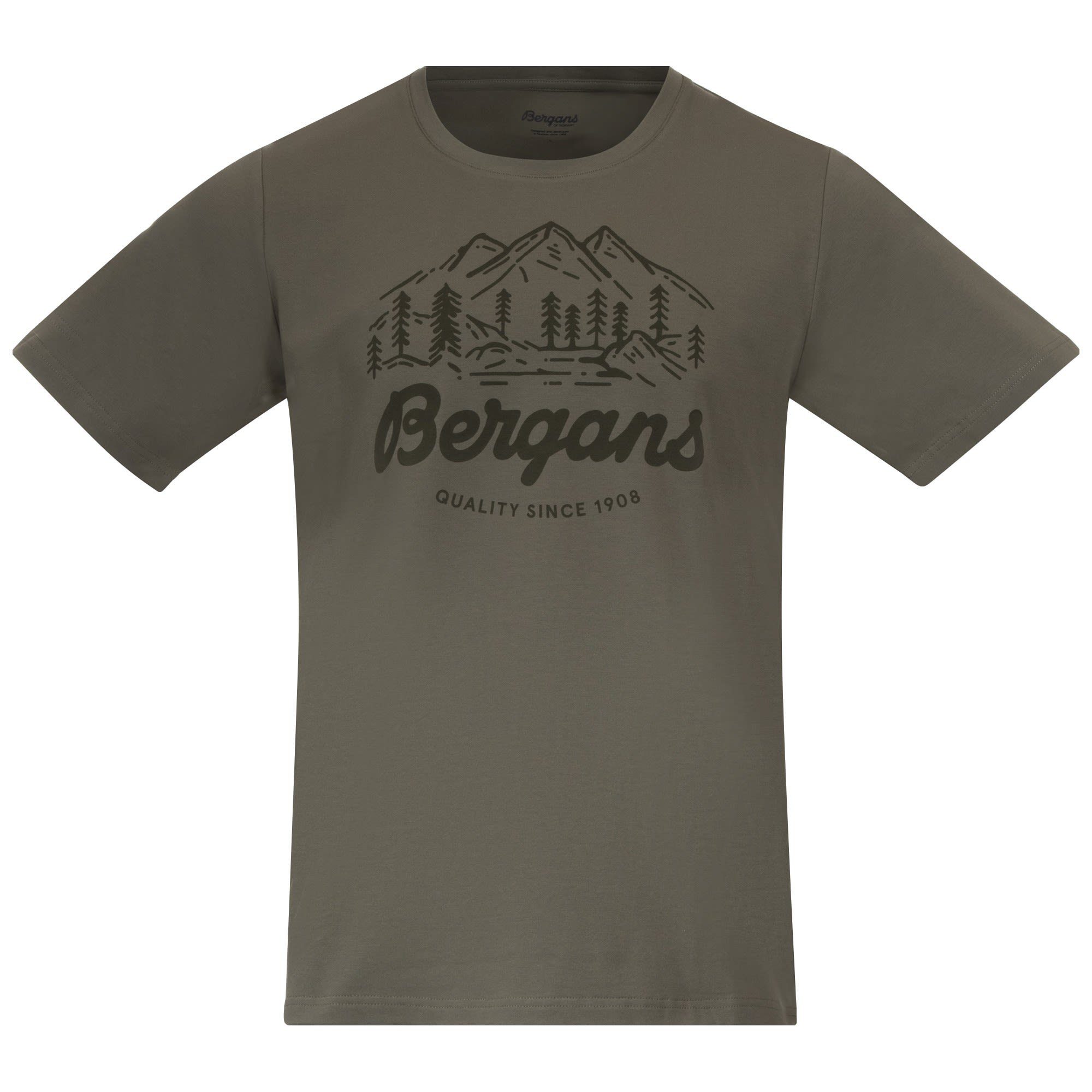 Bergans T-Shirt Bergans M Classic V2 Tee Herren Kurzarm-Shirt Green Mud