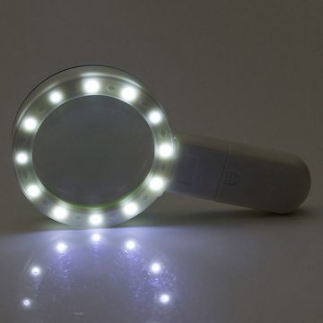 SOTOR Handlupe 30X Double Layer Optische Glaslinse mit LED-Licht Lupe