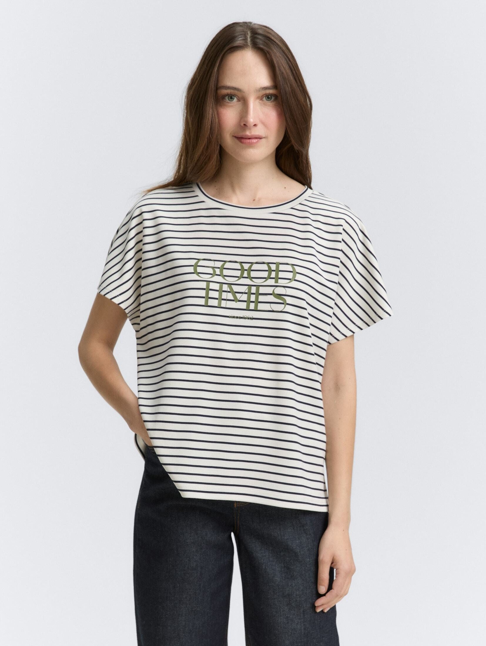 TOM TAILOR T-Shirt T-Shirt T-Shirt mit Streifenmuster