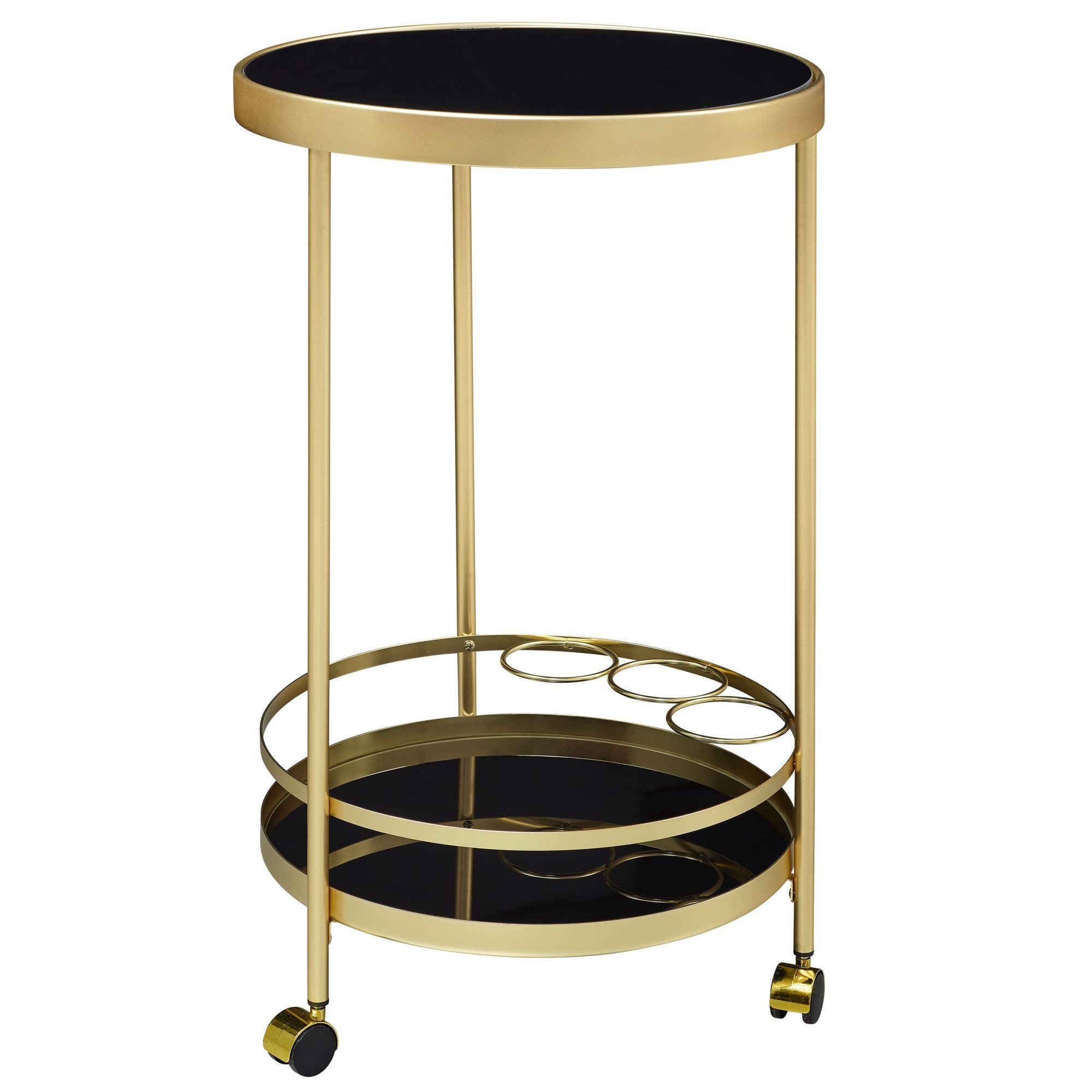 freiraum Servierwagen WL6.000, in Gold, Metall / Glas - 76x45cm (HxD)
