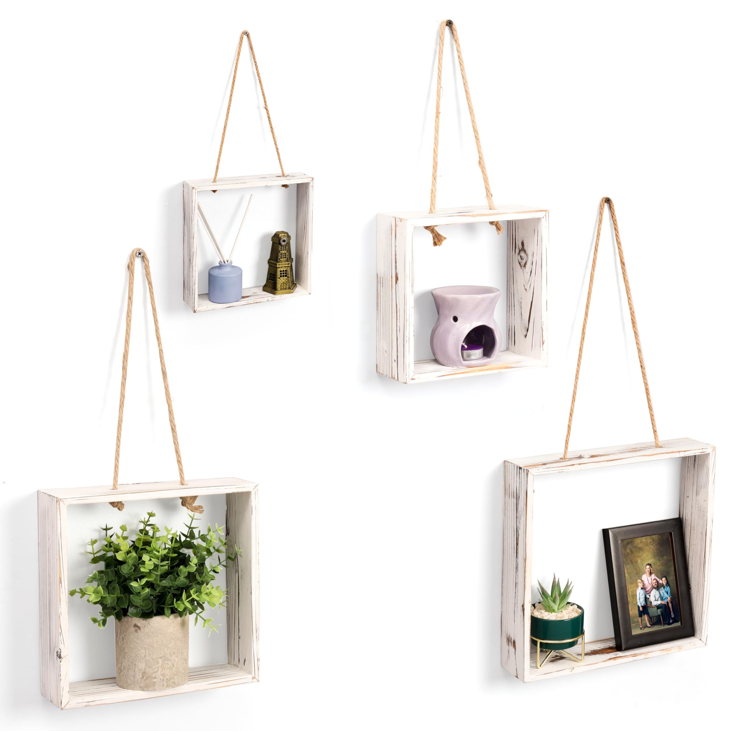 Belle Vous Wandregal Belle Vous (4er-Pack) Schwebendes Regal Holz Wandregal günstig online kaufen