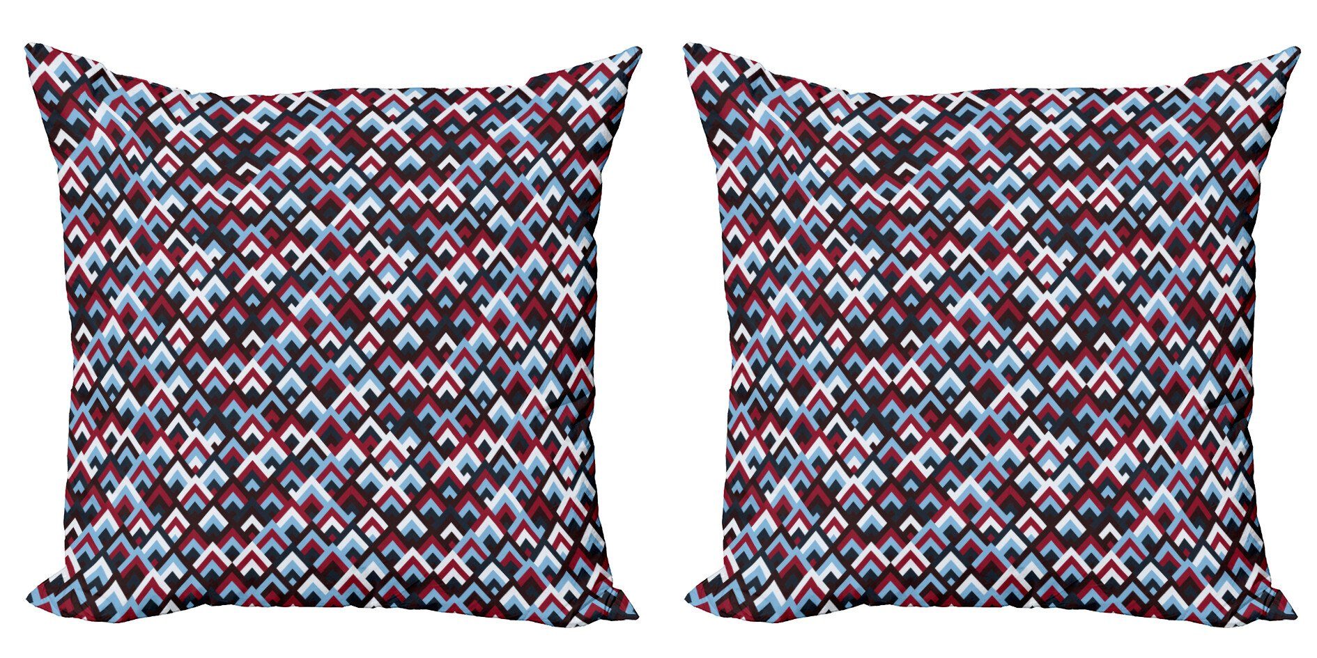Kissenbezüge Modern Accent Doppelseitiger Digitaldruck, Abakuhaus (2 Stück), Abstrakt Geometrische Dreieck-Form | Kissenbezüge