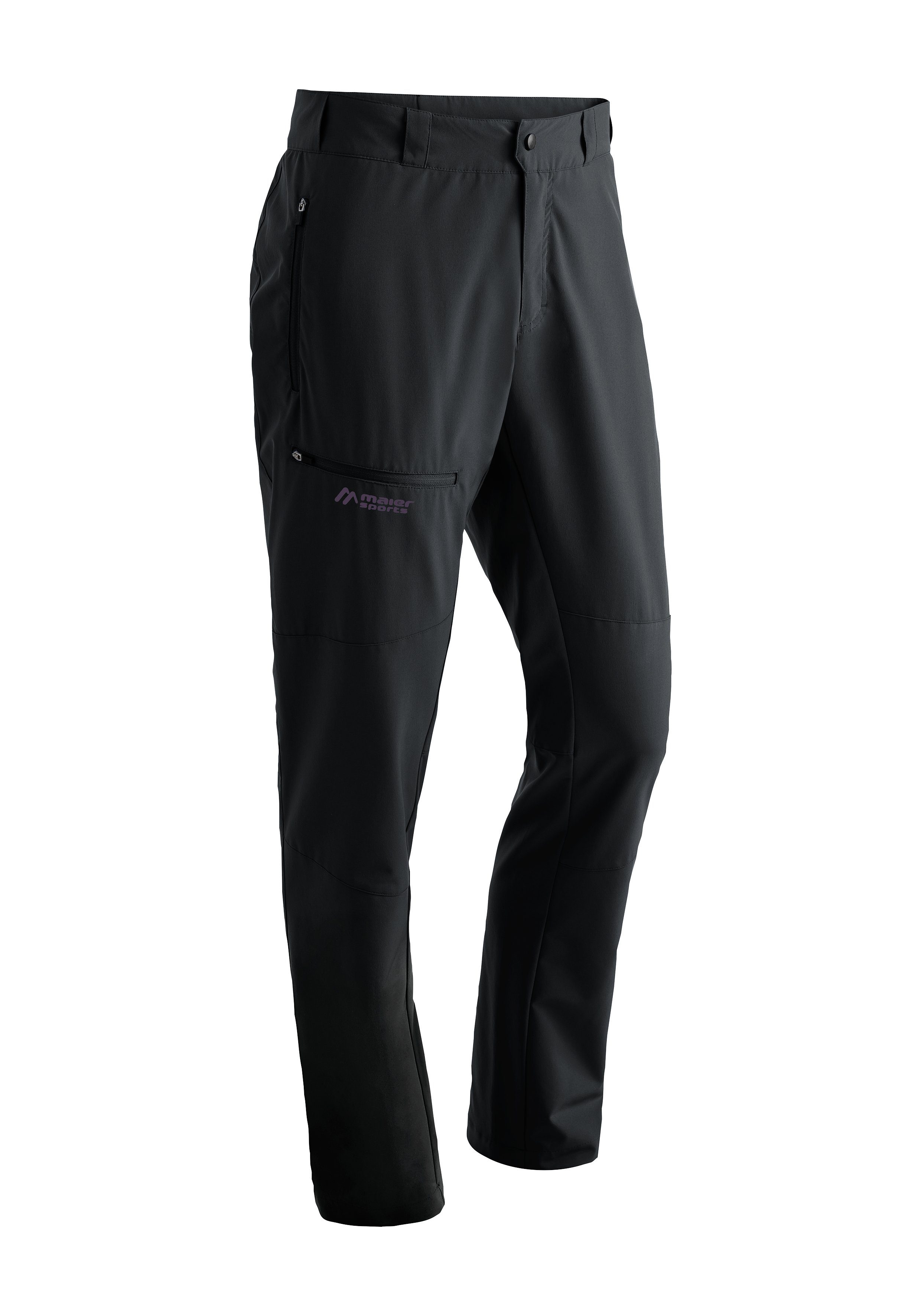 schwarz Material Outdoorhose M Sports Funktionshose aus Nachhaltige Maier elastischem Latit