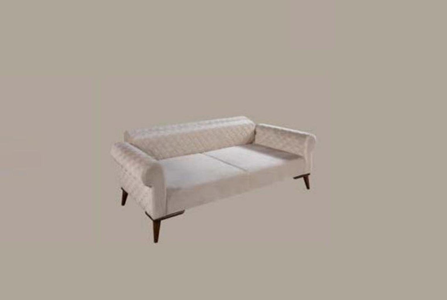 in Dreisitzer Elegante Sofa Sofa Made Couchen Couch Sitzmöbel, Beige JVmoebel Europe