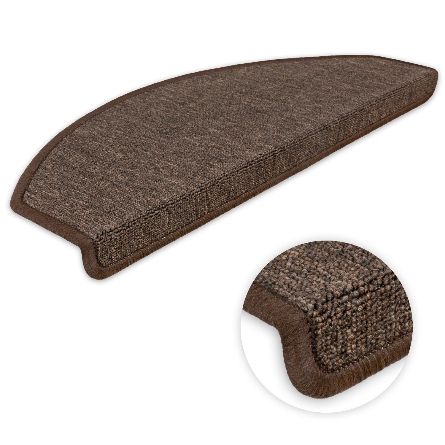 Metzker® Stufenmatte Stufenmatten Ariston Halbrund 65x24cm Trittfläche Kaff günstig online kaufen
