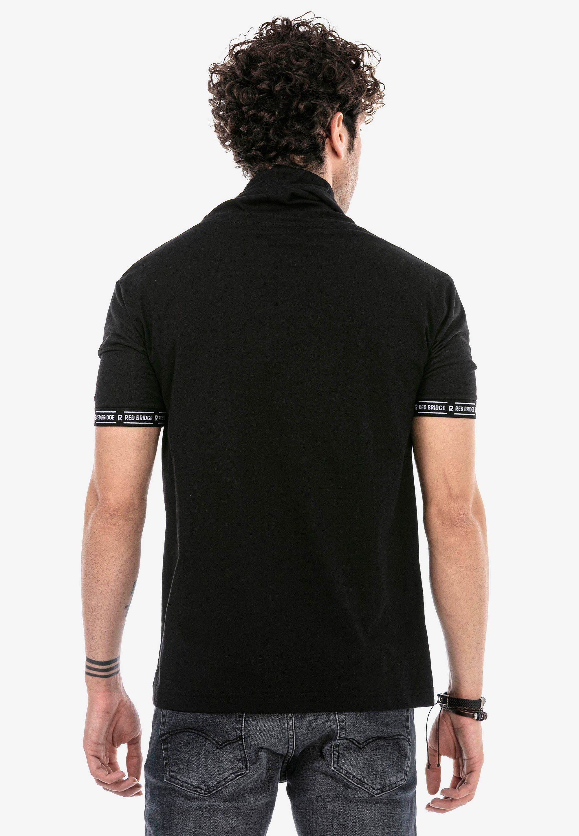 Albans T-Shirt mit schwarz Saint modischem Rollkragen RedBridge