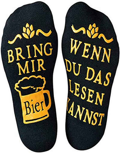 Rocking Socks ABS-Socken Lustige Geschenksocken wenn du das lesen kannst bring mir Bier