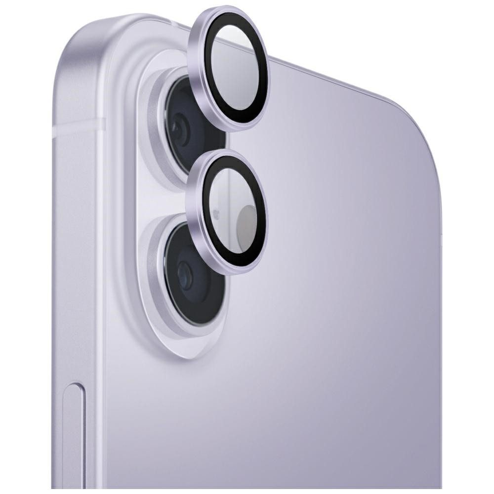 UNIQ Kameraschutzglas Objektivschutz Linsenschutz Kameraabdeckung für Apple iPhone 17, Spar-Set, 1 Stück, 9H Härte, Aluminiumrahmen, Applikator, kratzfest