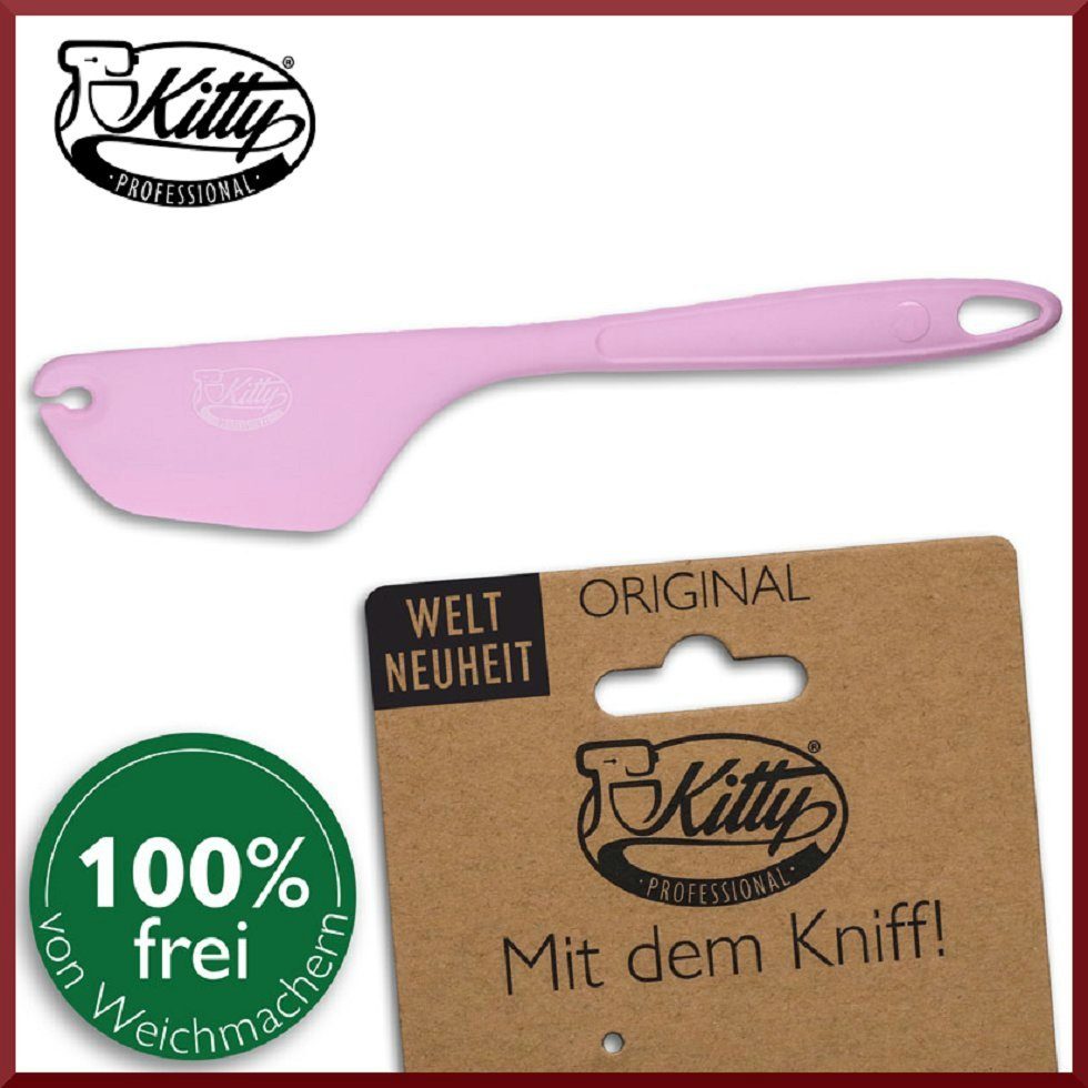Kitty Professional Teigschaber Kitty Professional 2 in 1 Teigschaber mit Kniff Rosé