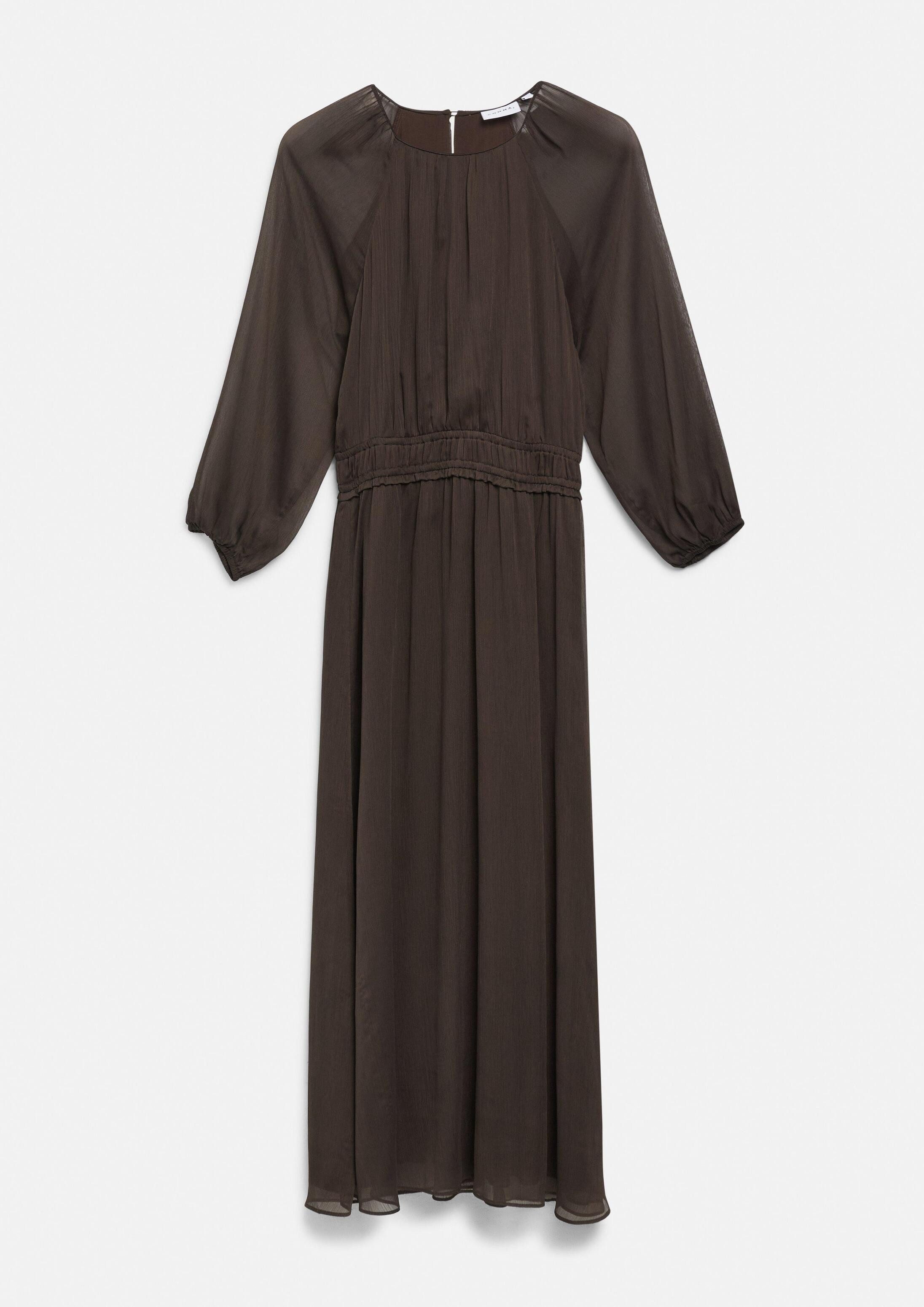 comma Maxikleid Kleid Semitransparentes Maxikleid aus Chiffon