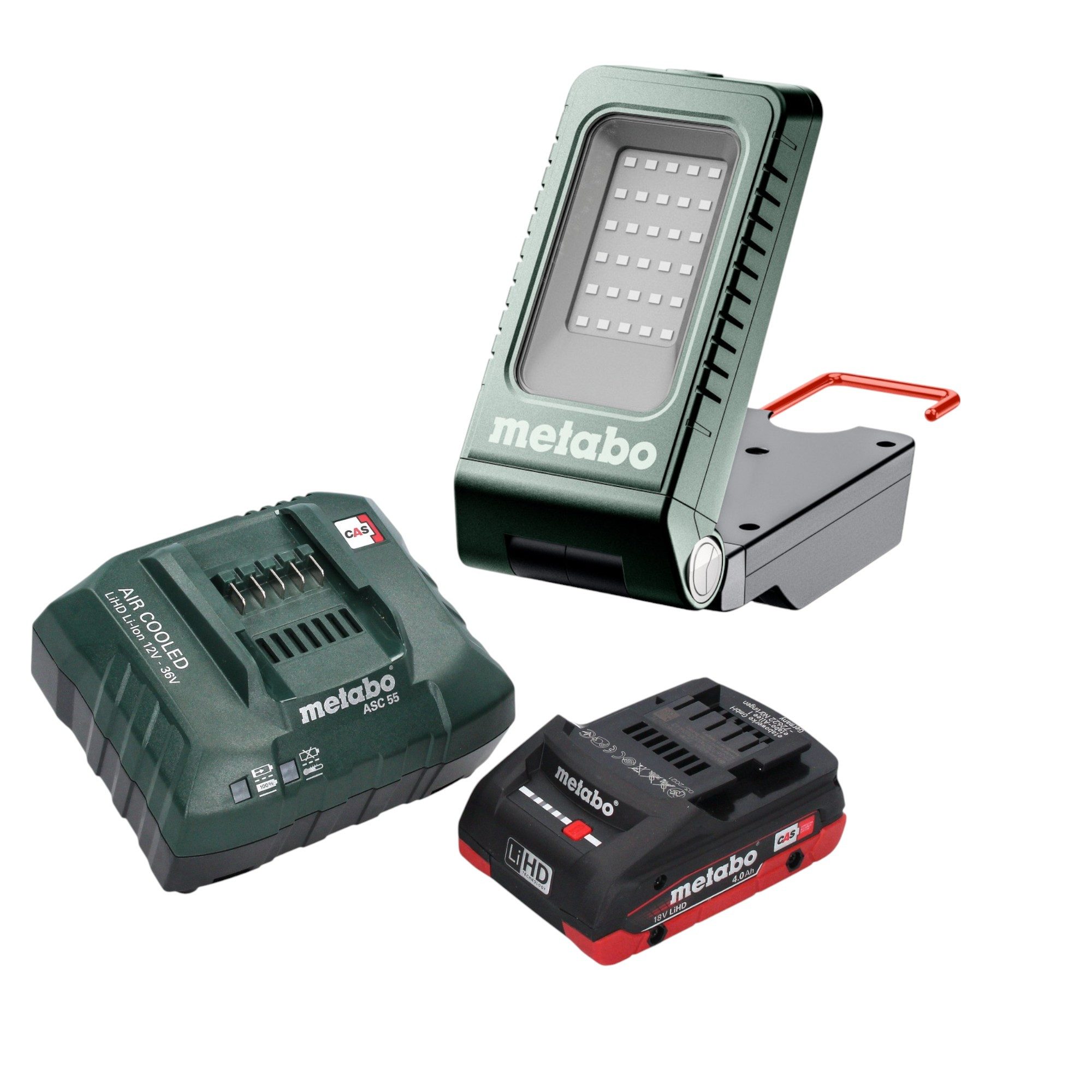 metabo Baustrahler BSA 18-1000 18 V 1000 lm + 1x LiHD Akku 4,0 Ah + Ladegerät