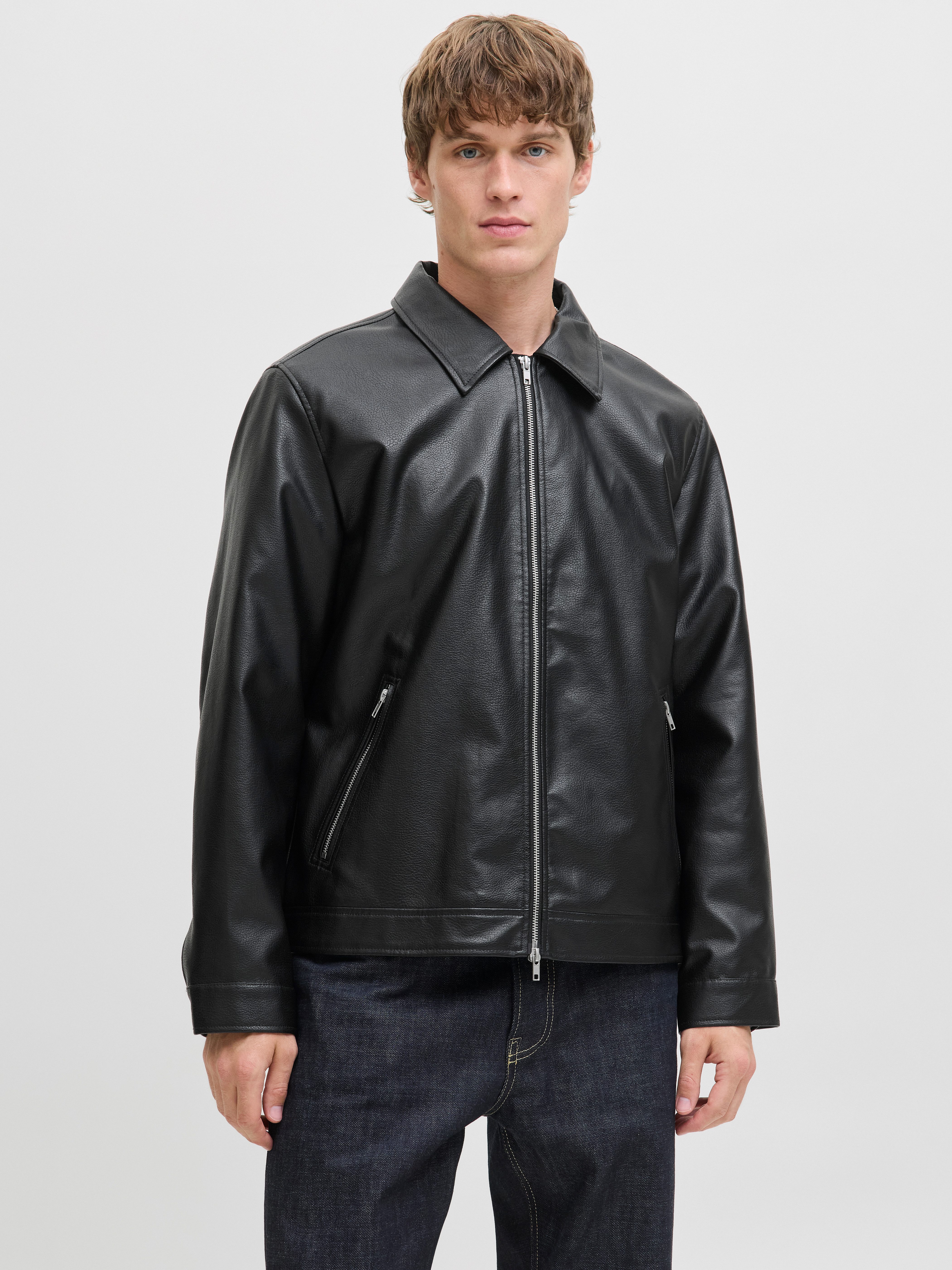 Jack & Jones Bikerjacke JJECASABLANCA PU JACKET NOOS mit Fronttaschen günstig online kaufen