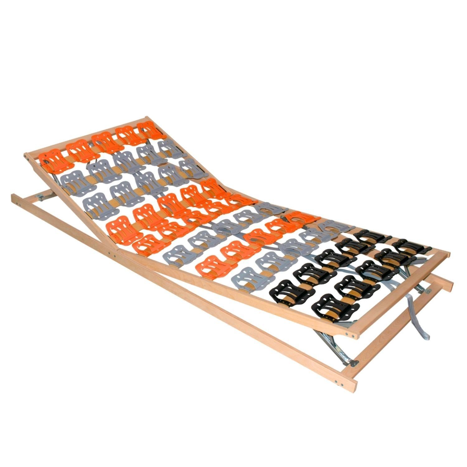 Teiltellerlattenrost CubiFlex, Coemo, Kopfteil manuell verstellbar, Fußteil manuell verstellbar, 80x200 cm perfekte Druckentlastung gesundes Schlafklima Selbstmontage
