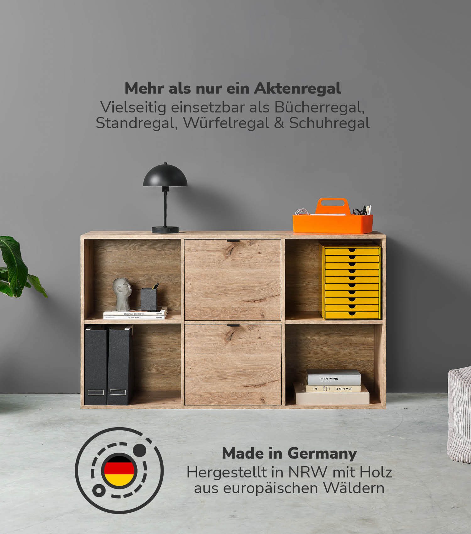mokebo Aktenregal Der Verstauer, 4 Fächer günstig online kaufen