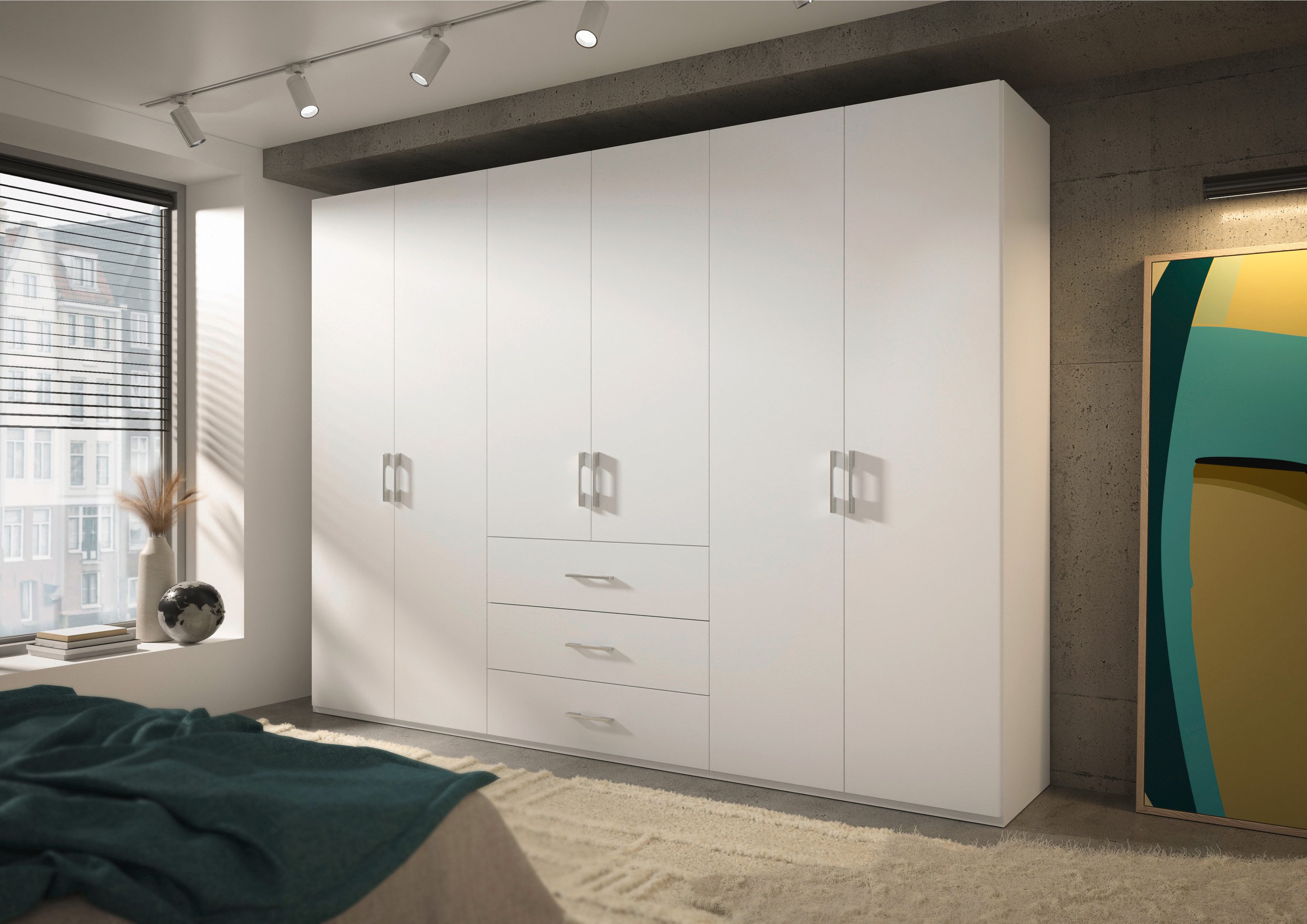 set one by Musterring Drehtürenschrank Henderson mit 3 Schubladen, inkl. Fachböden und Kleiderstangen