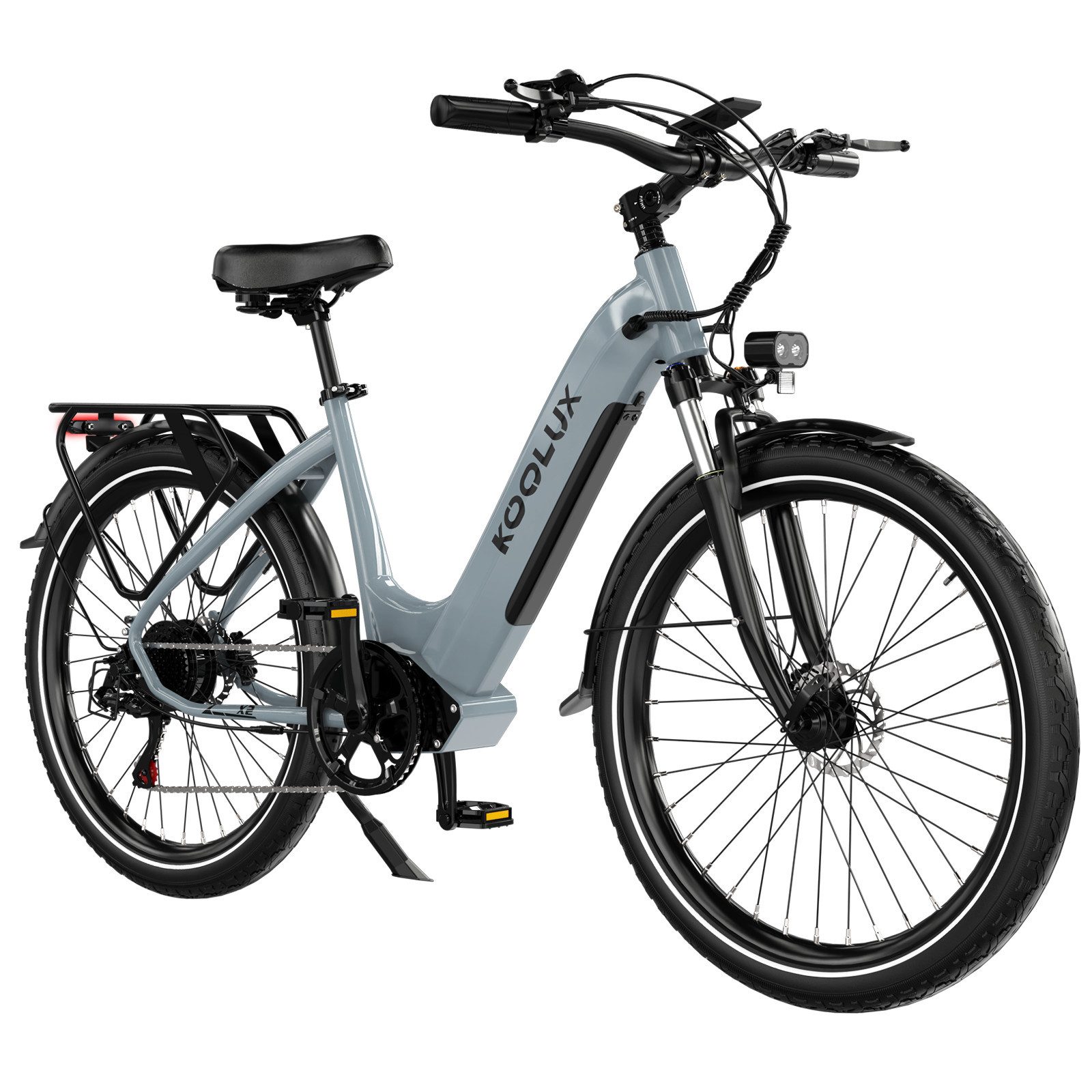 KOOLUX E-Bike Elektrofahrrad für Damen/Herren Reichweite 65-90 km elektro-cityrad, Heckmotor, 720 Wh, 27,5" Elektrofahrrad 7-Gang Shimano 48V15AH Herausnehmbare Batterie
