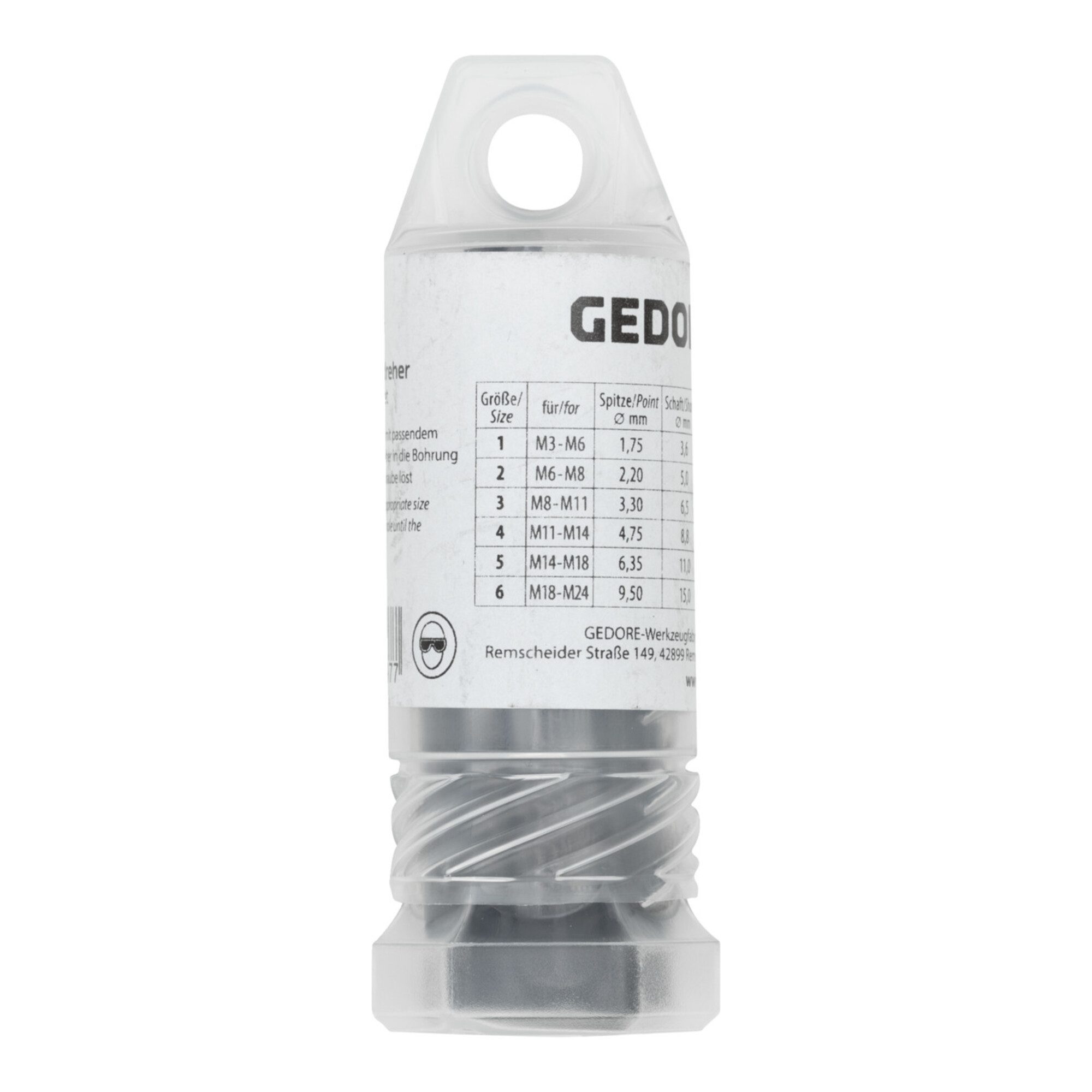 Gedore Kassettenabzieher Gedore 8551-66 Schraubenausdreher-Satz 6-teilig M3-M24