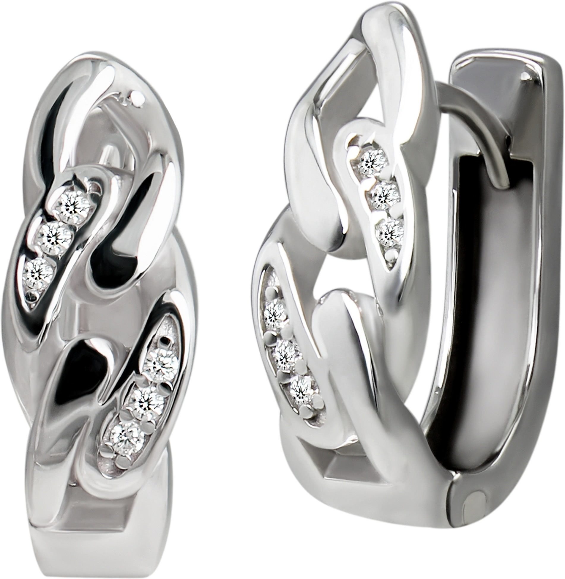 SilberDream Paar Creolen SilberDream Creole Chain Zirkonia 925 (Creolen), D günstig online kaufen