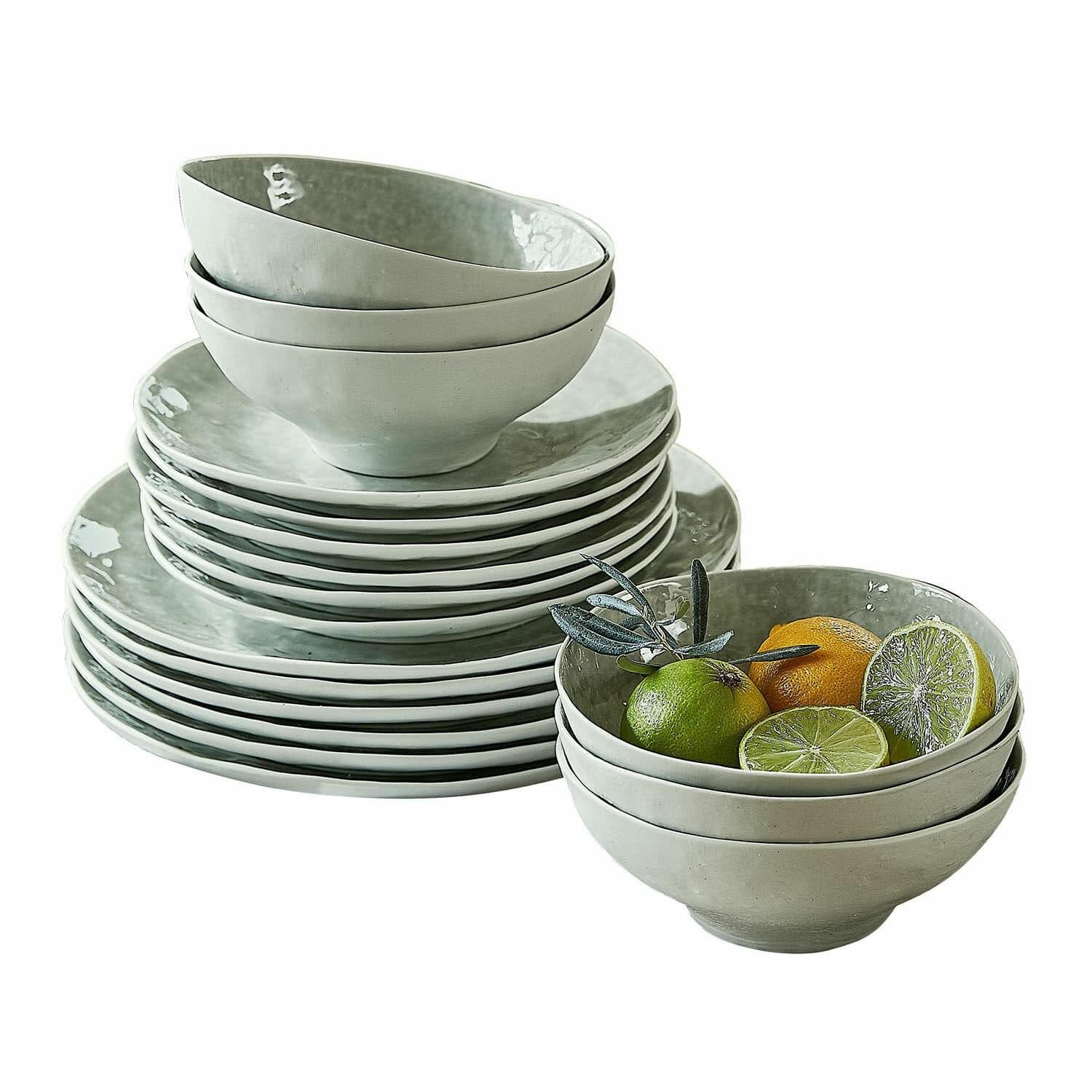 Mirabeau Geschirr-Set Geschirr 30er Set Braganza grün, Porzellan, none