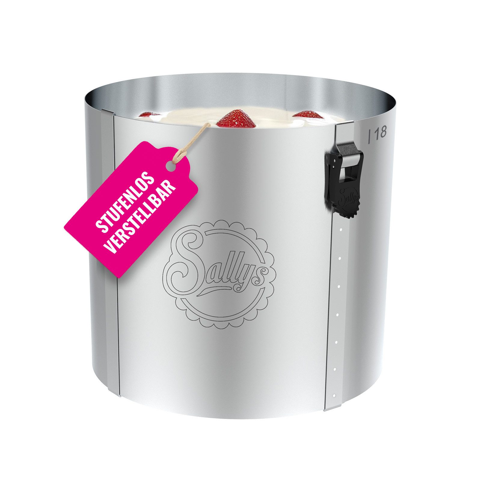 Sallys Tortenring Sallys Tortenring 20 cm V2 - aus robustem Edelstahl, rund, rostfrei