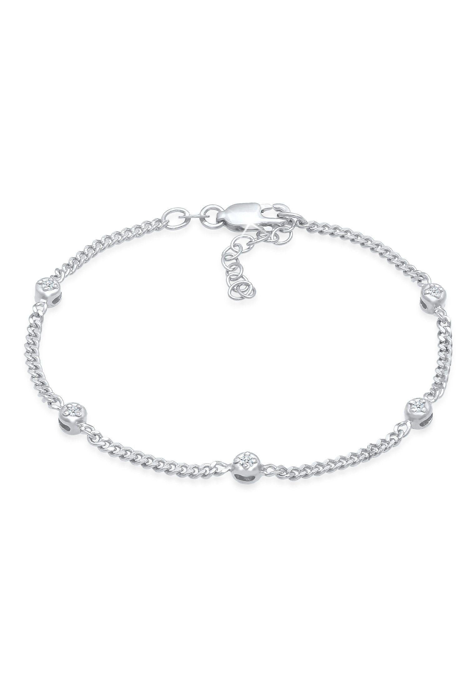 Elli DIAMONDS Armband Diamant Elegant Klassik (0.075 ct) 925er Silber, Diamant