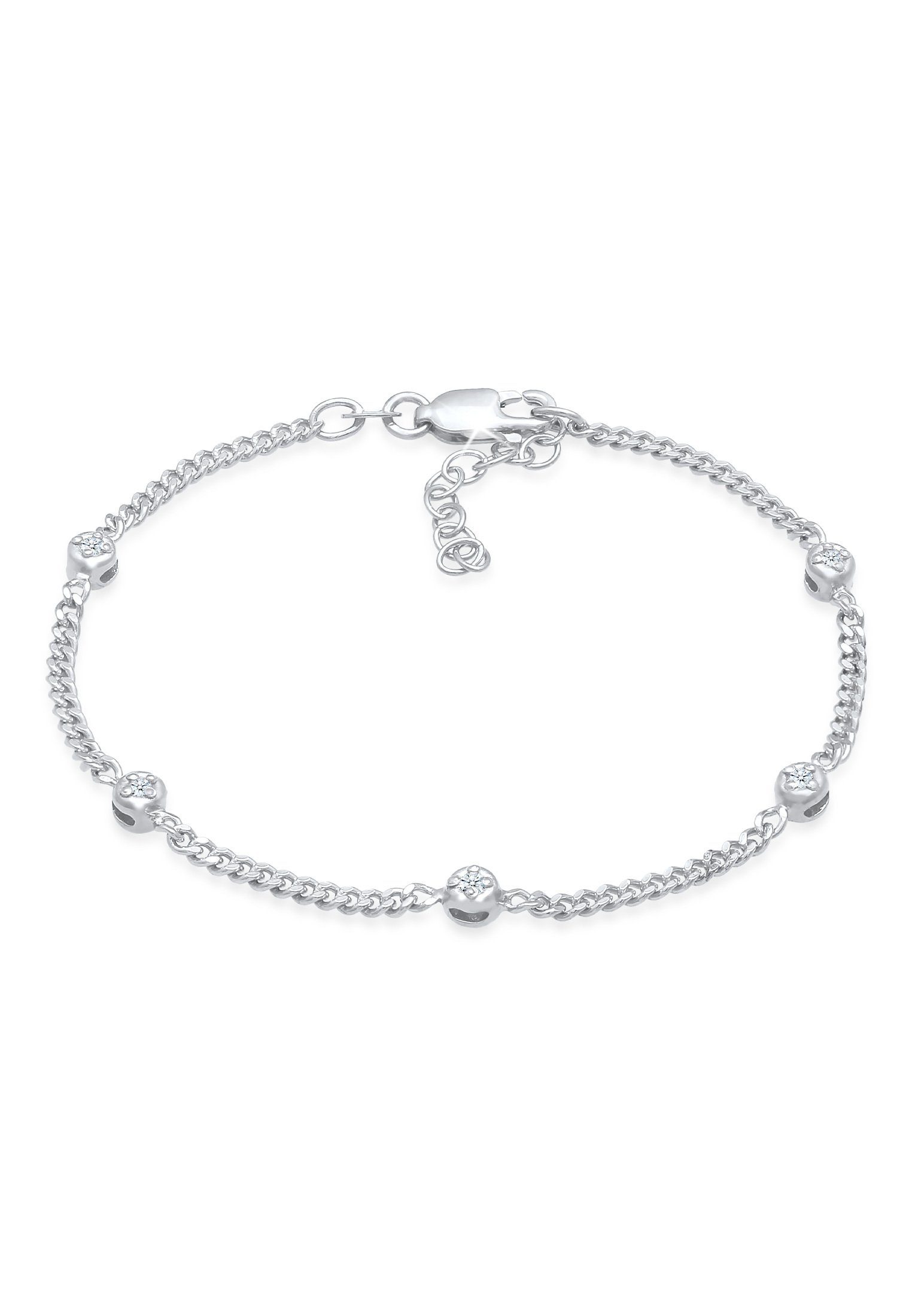 Elli DIAMONDS Armband Diamant Elegant Klassik (0.075 ct) 925er Silber | Armbänder