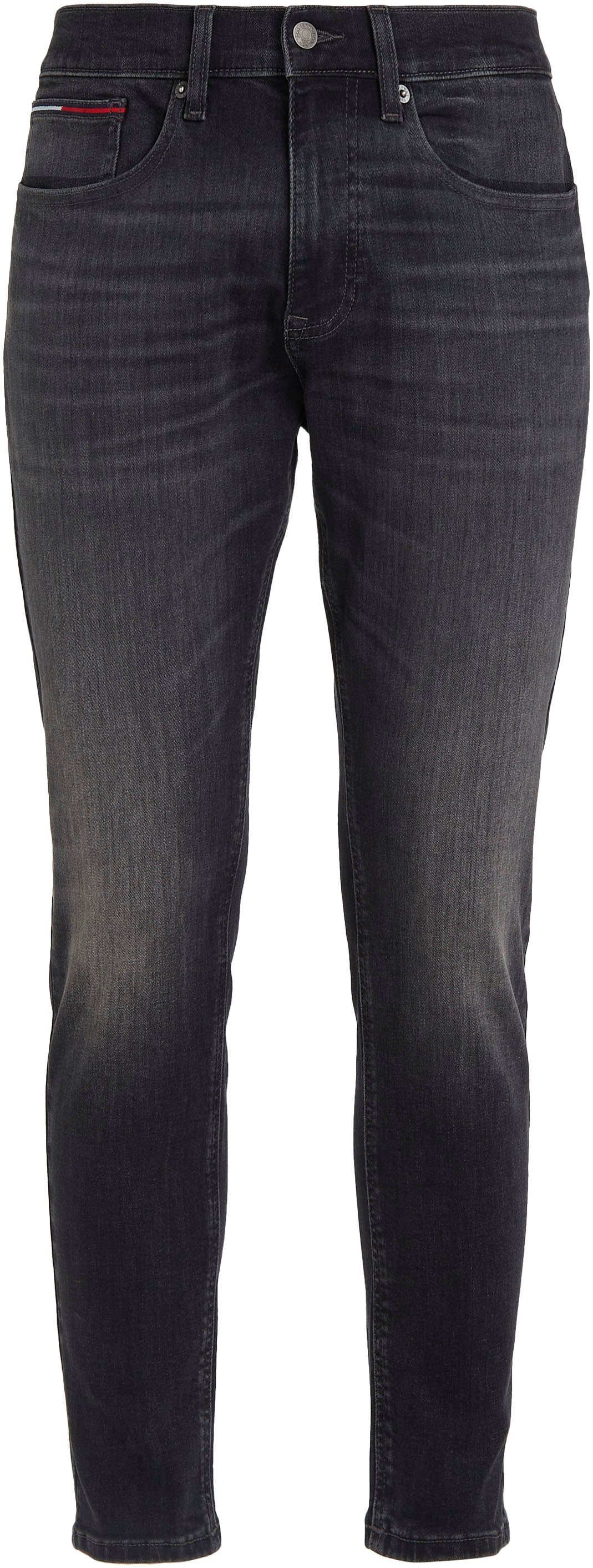 Jeans TPRD mit SLIM AUSTIN Tommy Lederbadge black Slim-fit-Jeans denim