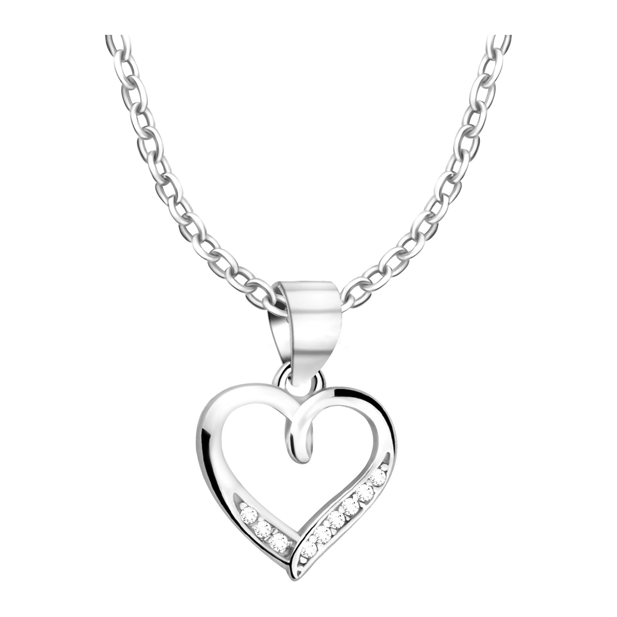 Sofia Milani Kette mit Anhänger Herz, 925 Silber Damen Schmuck - N0692 günstig online kaufen