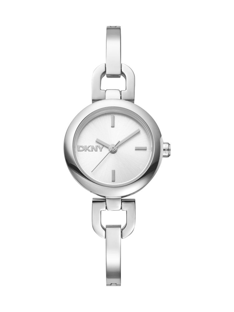 DKNY Quarzuhr DKNY Open Link / Semi-Bangle Silver Stainless Steel DK1L161M0015