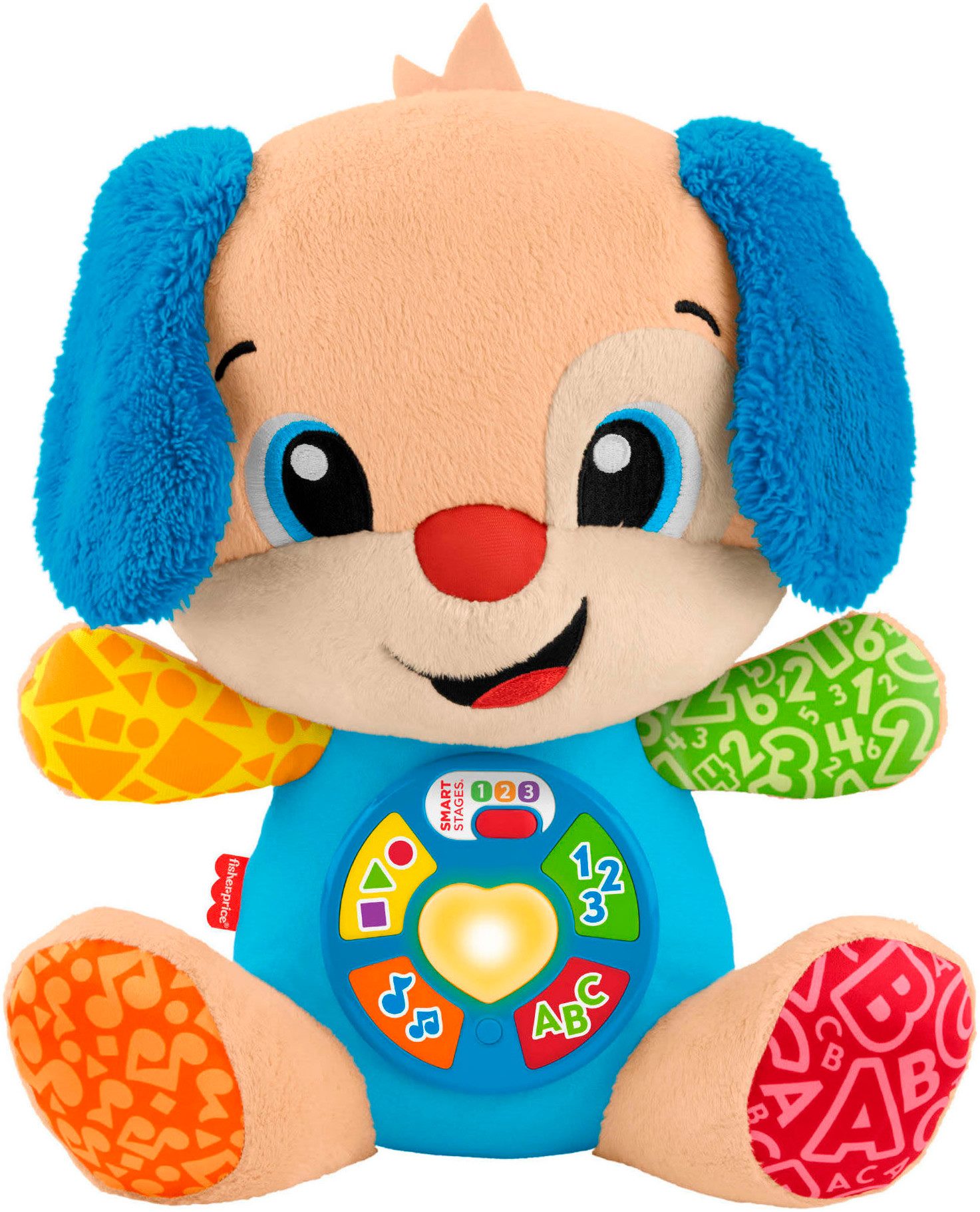 Fisher-Price® Kuscheltier Lernspaß Hund, mit Licht- und Soundeffekten