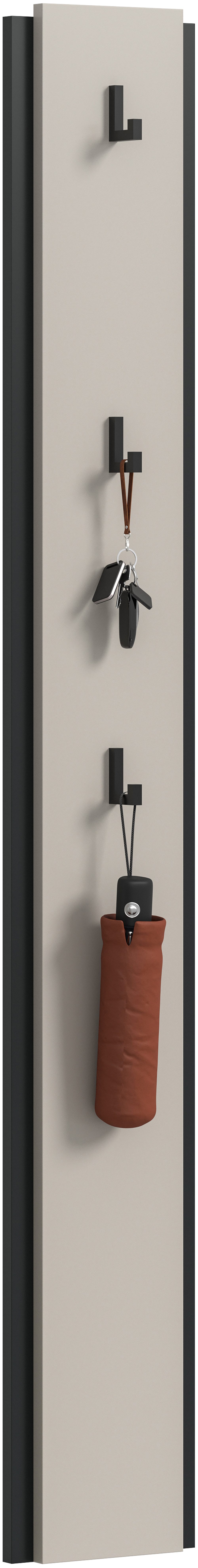 Home affaire Hakenleiste RAK, Höhe 150 cm, inklusve 3 Garderobenhaken, Flurgarderobe, Paneel, Wandgarderobe, Wandpaneel, Garderobe