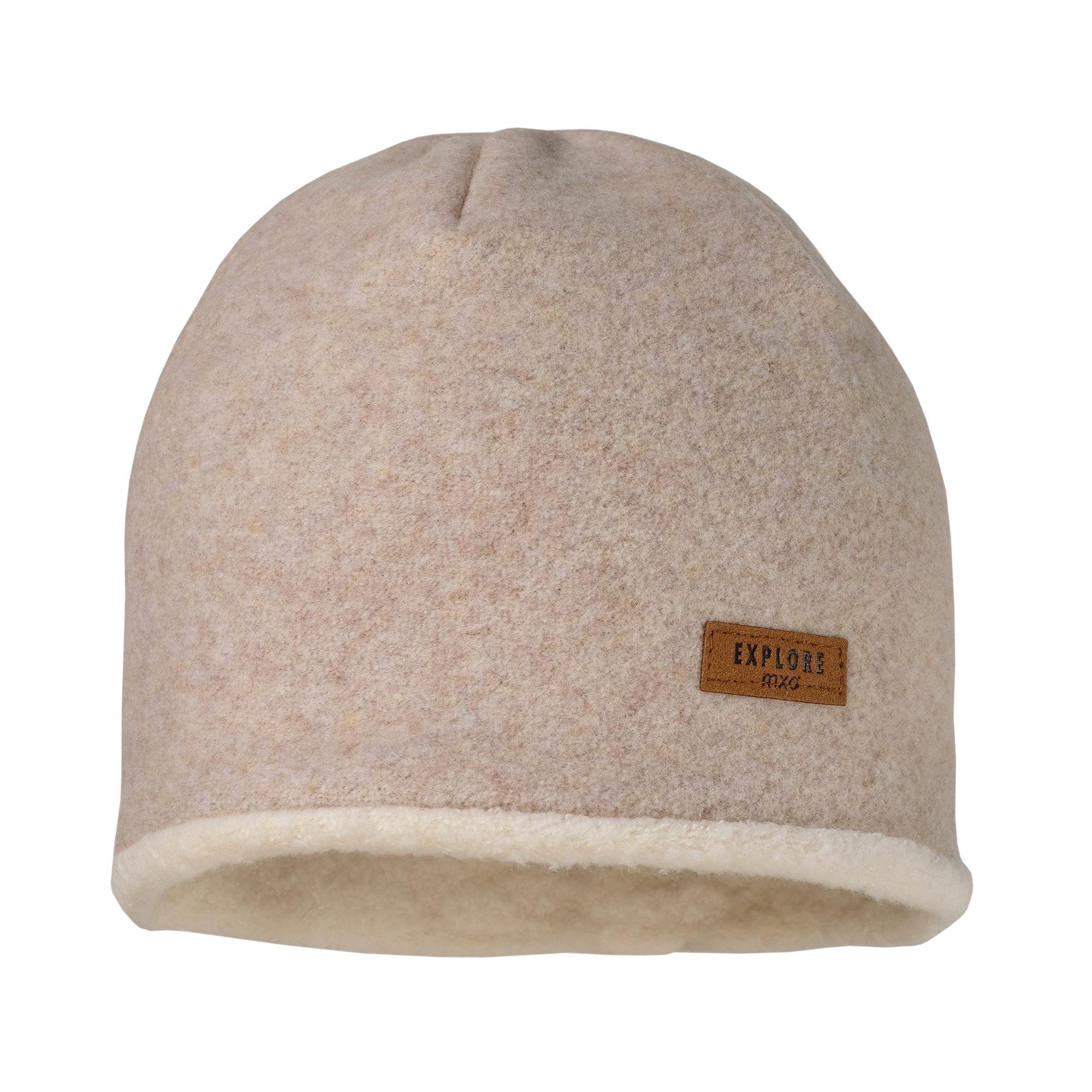 Jerseymütze GOTS MINI-Beanie, Baumwollfleece, Teddyfutter