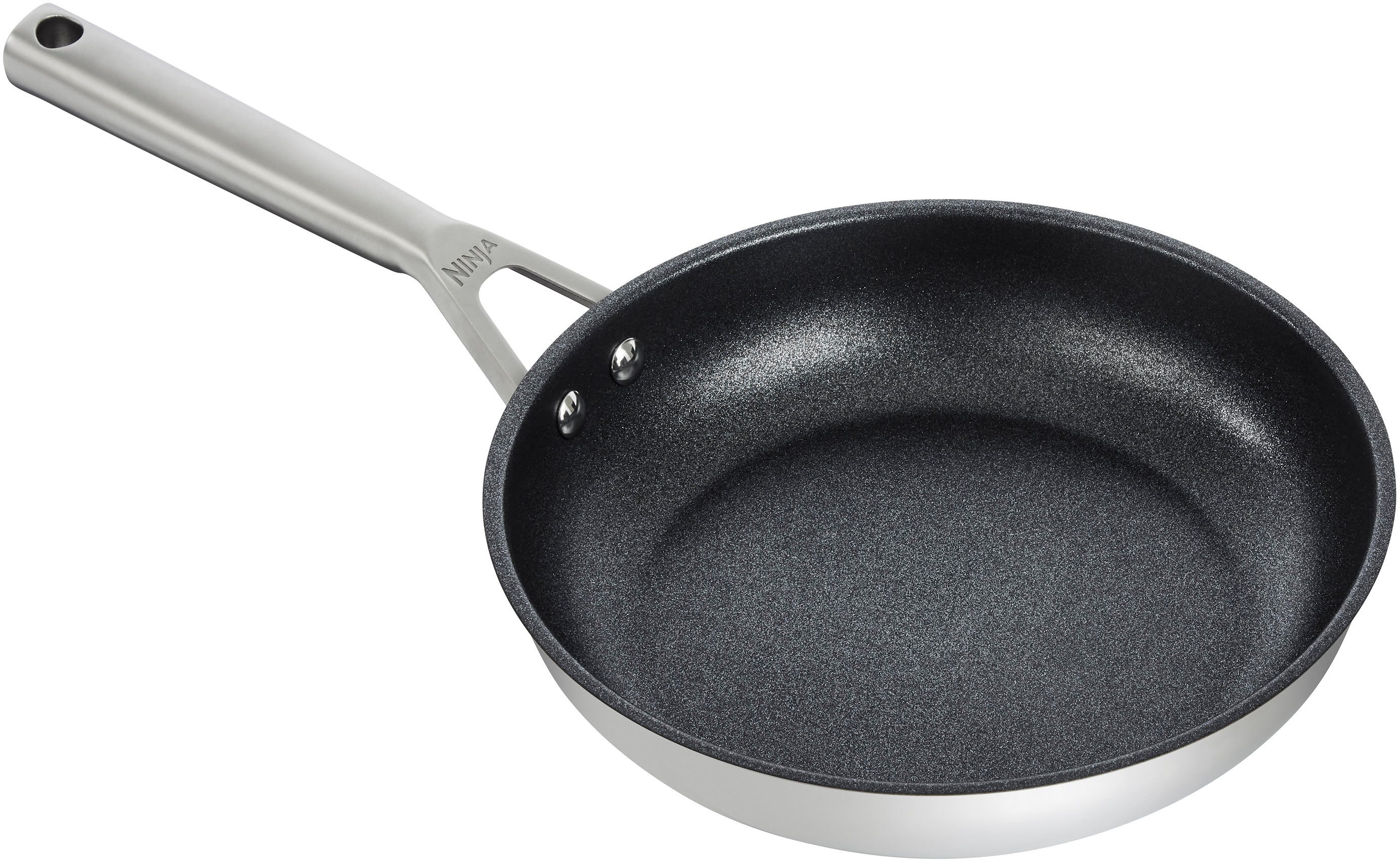 NINJA Bratpfanne Ninja ZEROSTICK Edelstahl-Pfanne C600DE, Edelstahl (1-tlg), Edelstahl mit Aluminiumbeschichtung für Braten bei hohen Temperaturen