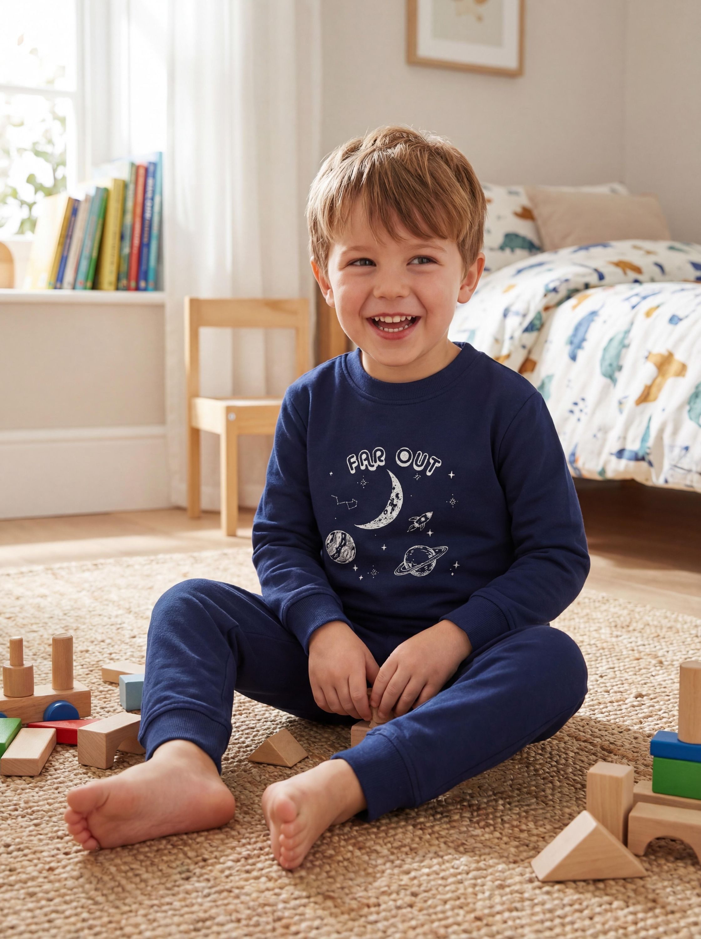 TupTam Schlafanzug Kinder Jungen Pyjama Schlafanzug Set Langarm Nachtwäsche 2-teilig – Bild 3 von 5